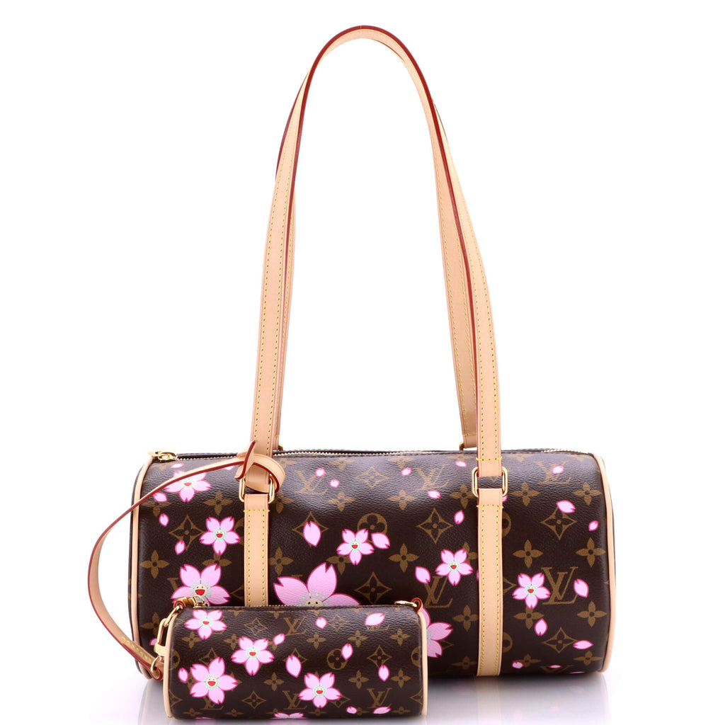 x Takashi Murakami Cherry Blossom Papillon Handbag Limited Edition Cherry Blossom Monogram MM
