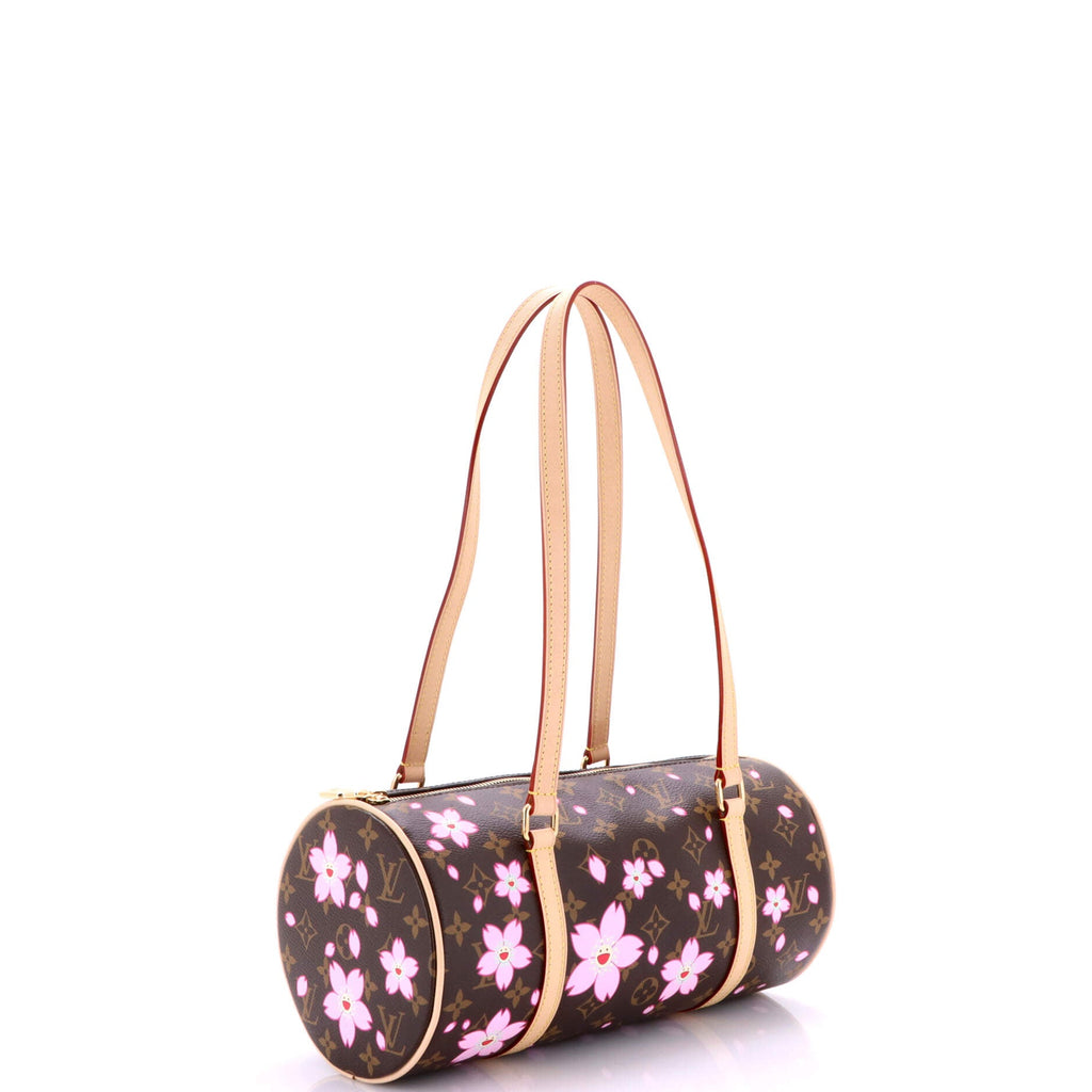 x Takashi Murakami Cherry Blossom Papillon Handbag Limited Edition Cherry Blossom Monogram MM