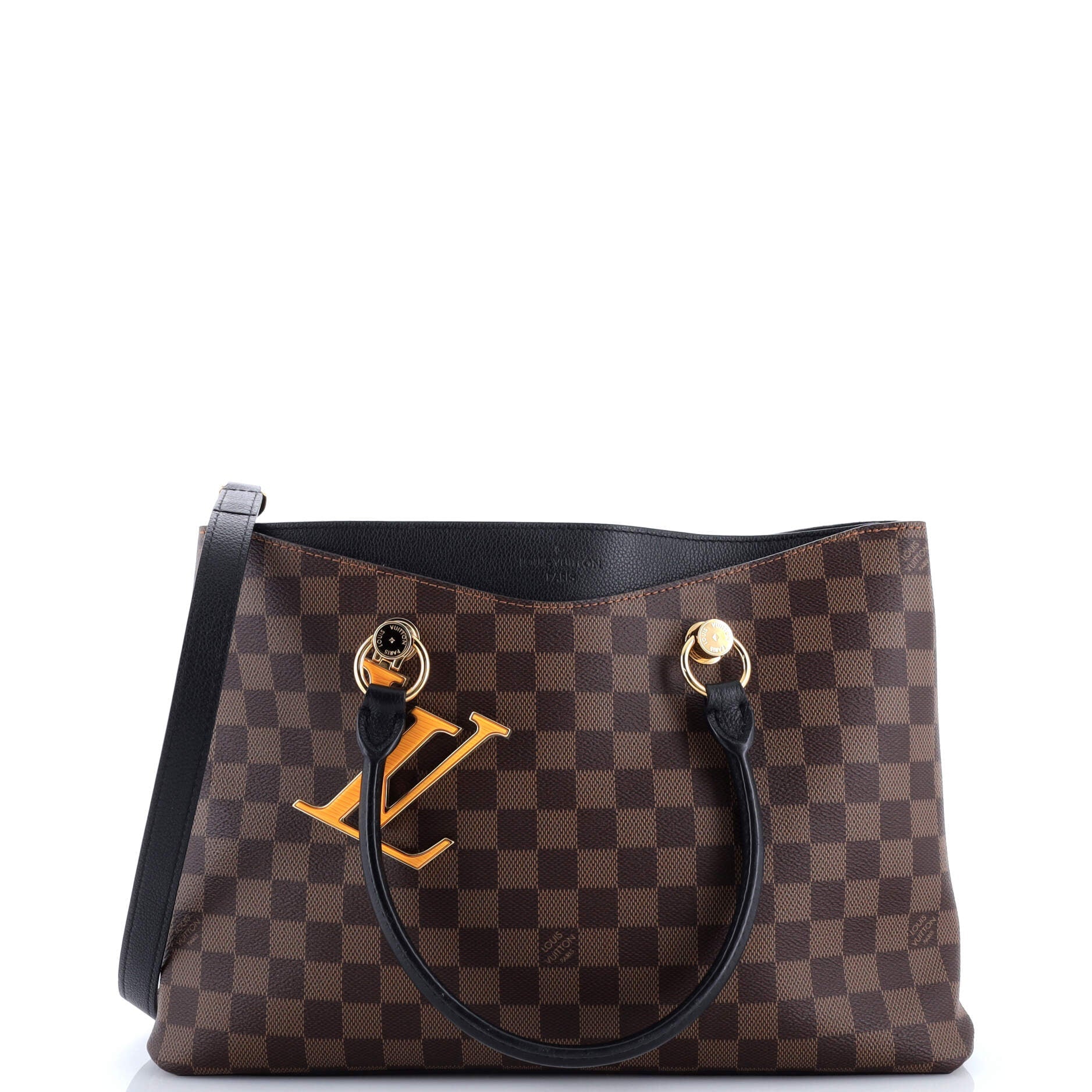 LV Riverside Handbag Damier with Leather