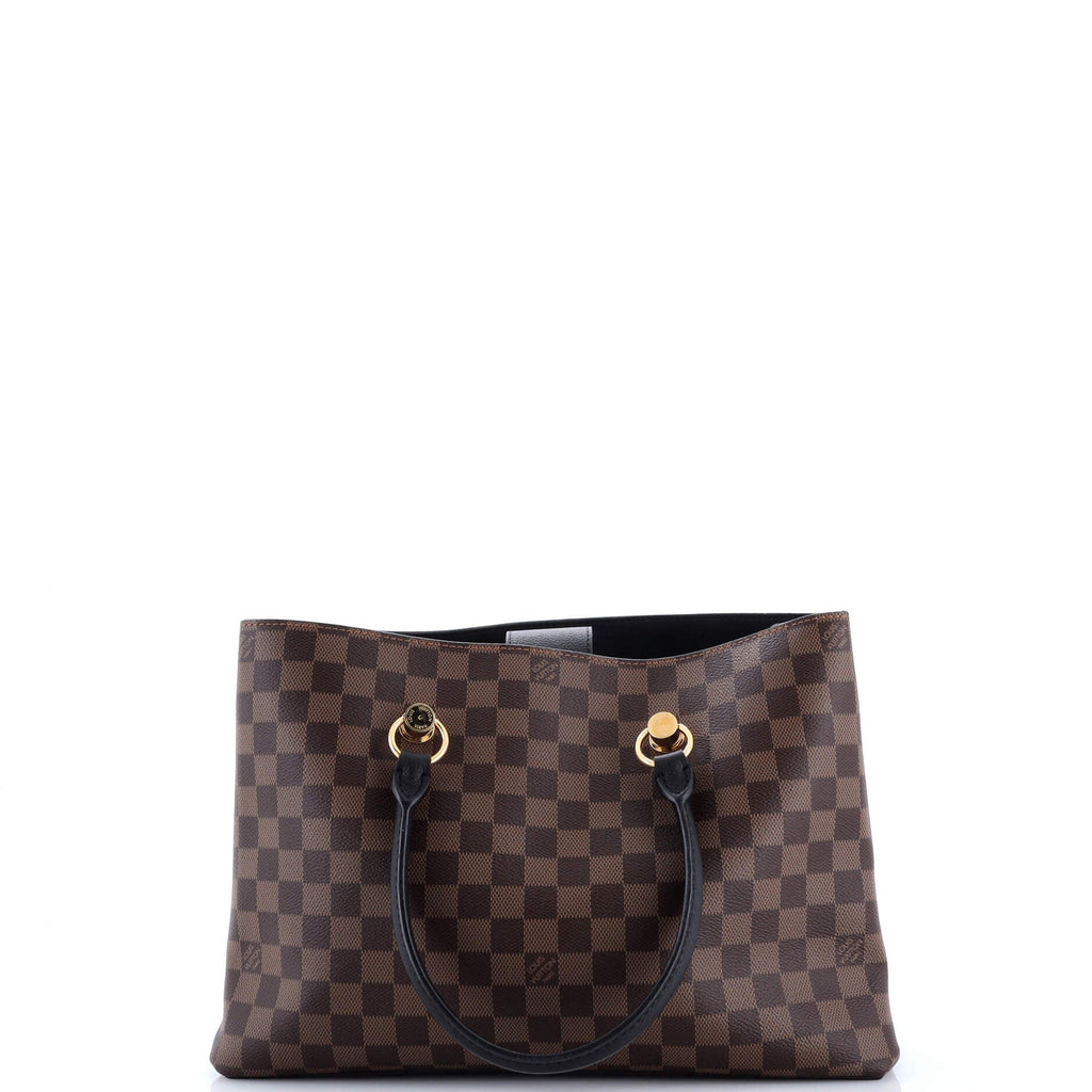 LV Riverside Handbag Damier with Leather