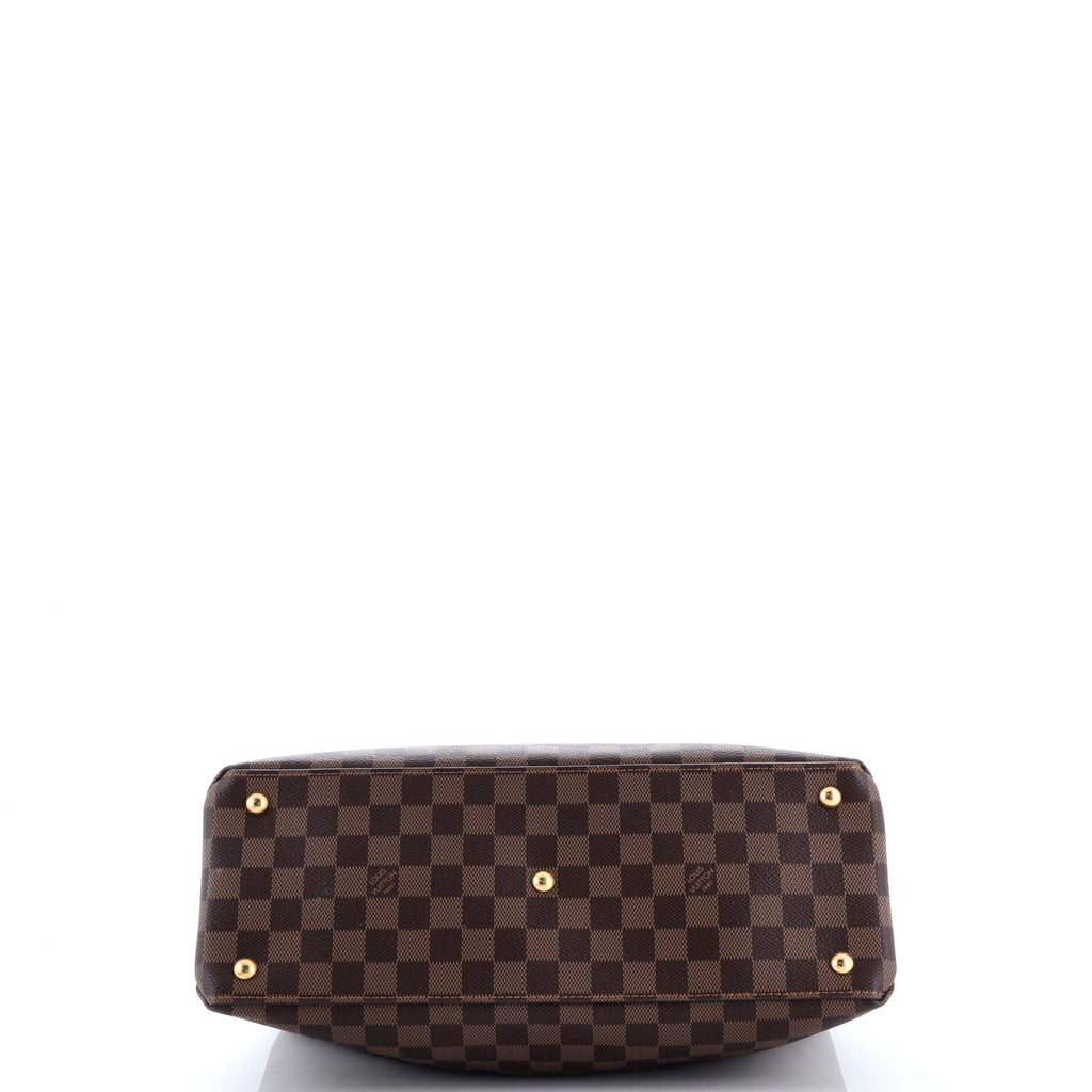 LV Riverside Handbag Damier with Leather