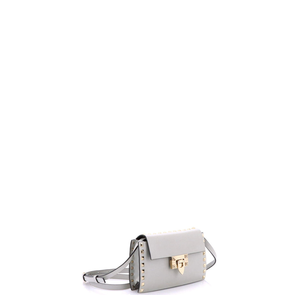 Rockstud Flip Lock Flap Bag Leather Small