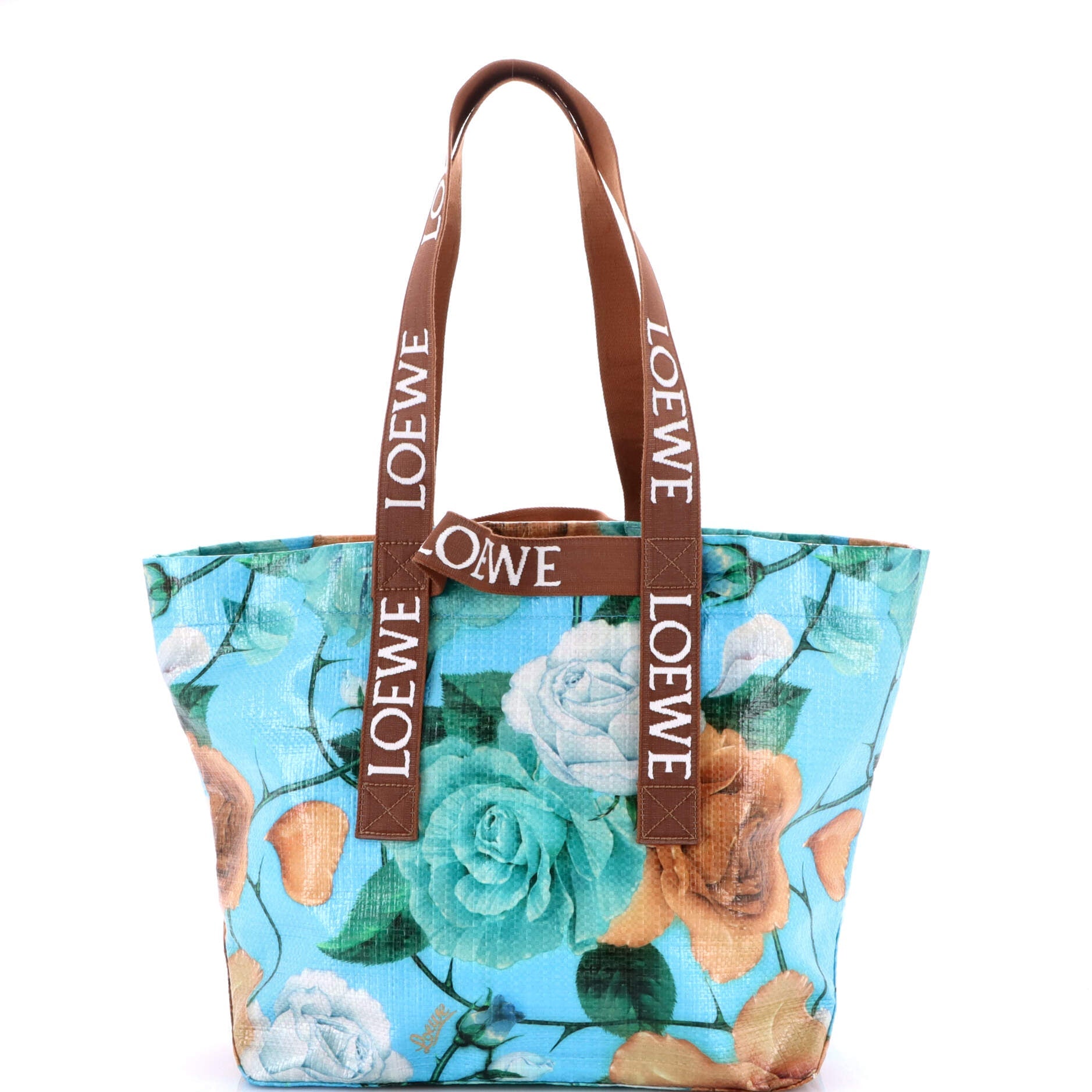 Fold Logo Strap Tote Printed Vinyl Large