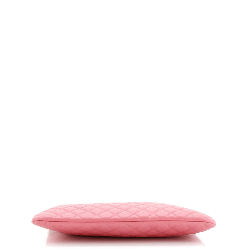 CC Casino O Case Clutch Quilted Lambskin Large