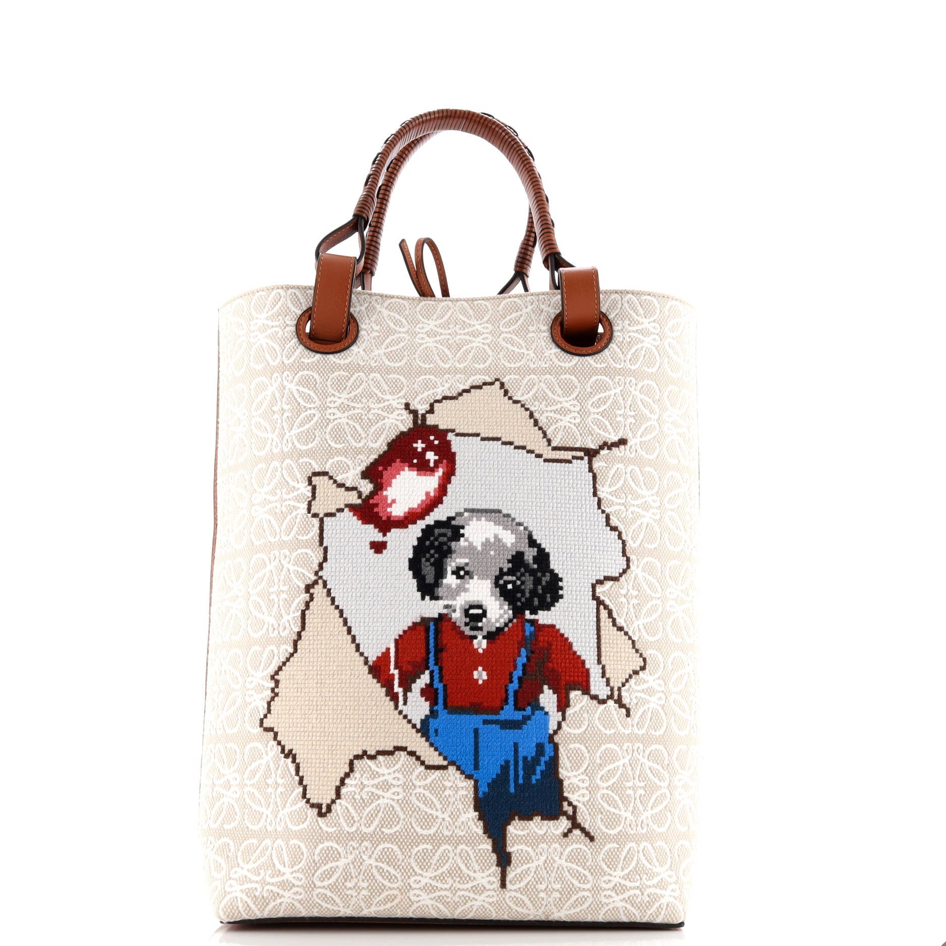 Joe Brainard Anagram Tote Embroidered Canvas Small