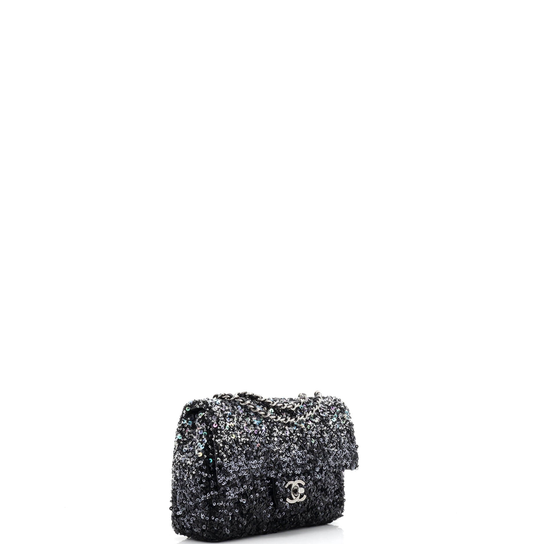 Classic Single Flap Bag Sequins Mini
