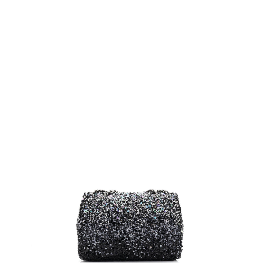 Classic Single Flap Bag Sequins Mini