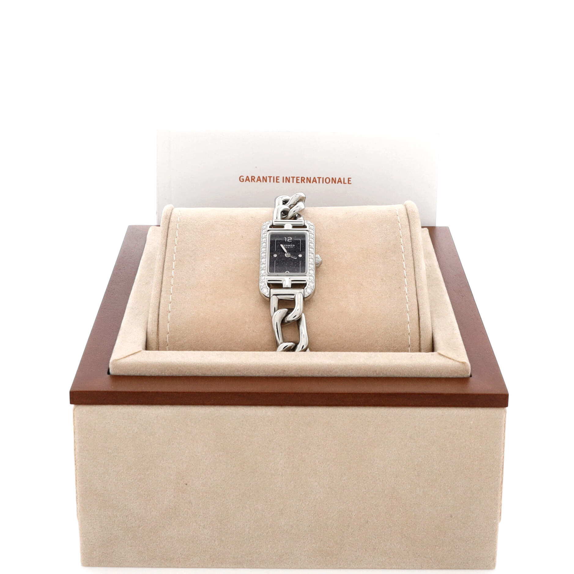 Nantucket Quartz Watch Stainless Steel with Aventurine Dial and Diamond Bezel and Markers 17