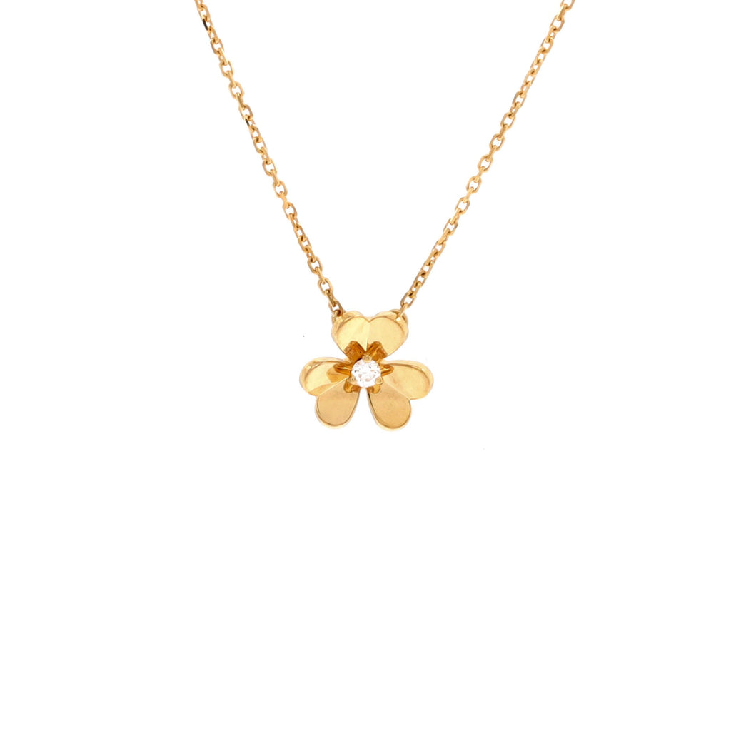 Frivole Pendant Necklace 18K Yellow Gold and Diamond Mini