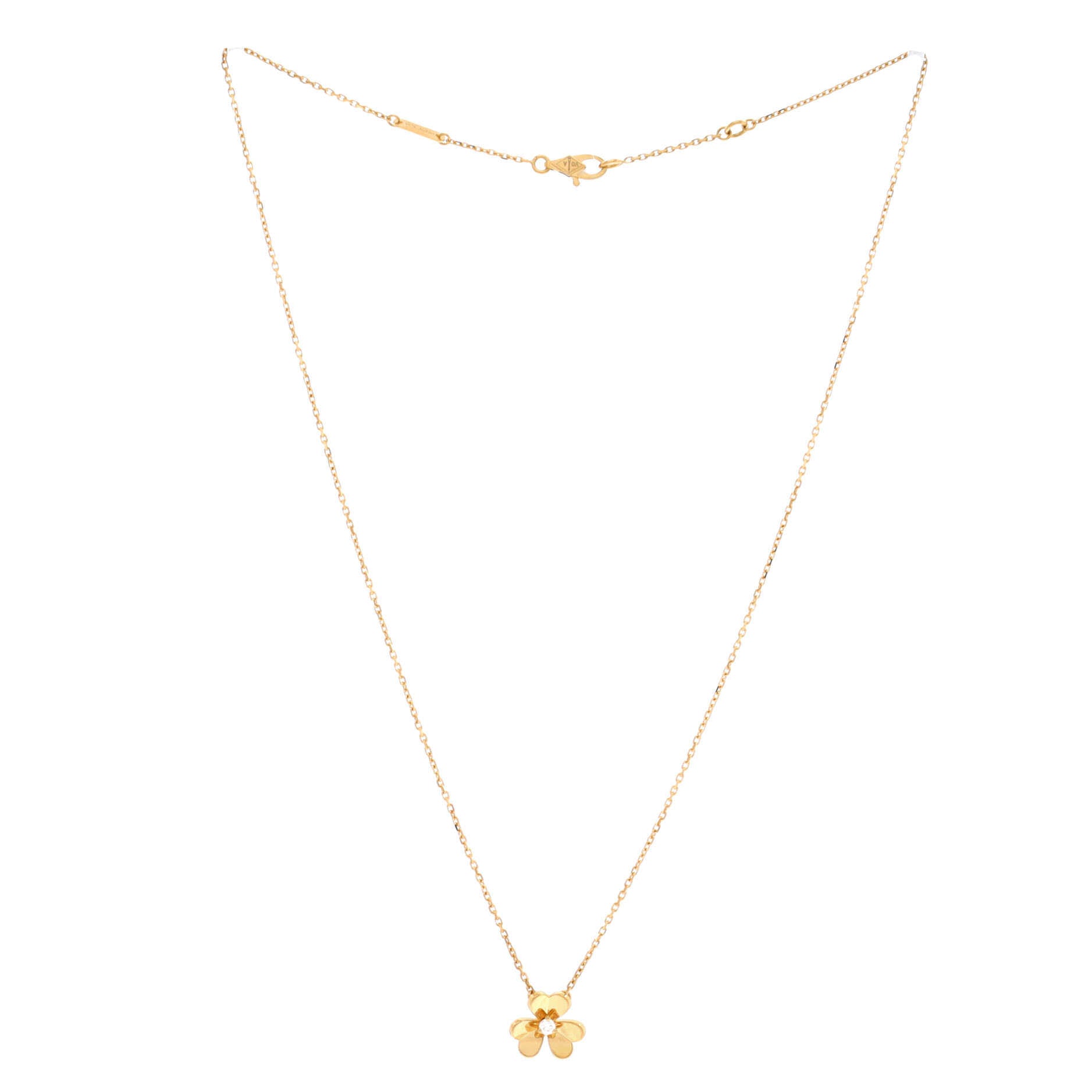 Frivole Pendant Necklace 18K Yellow Gold and Diamond Mini