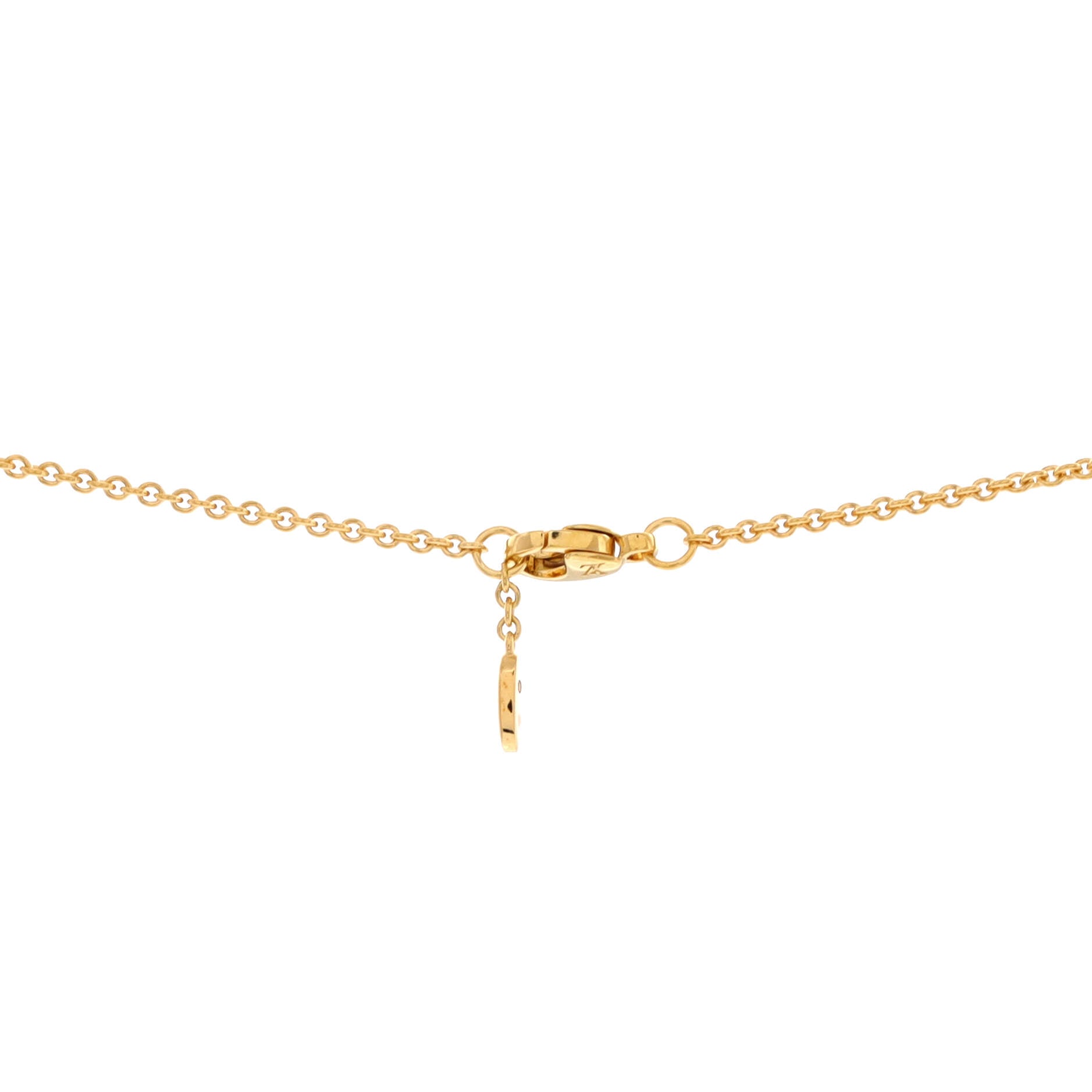 Les Gastons Vuitton Tag Pendant Necklace 18K Yellow Gold and Titanium