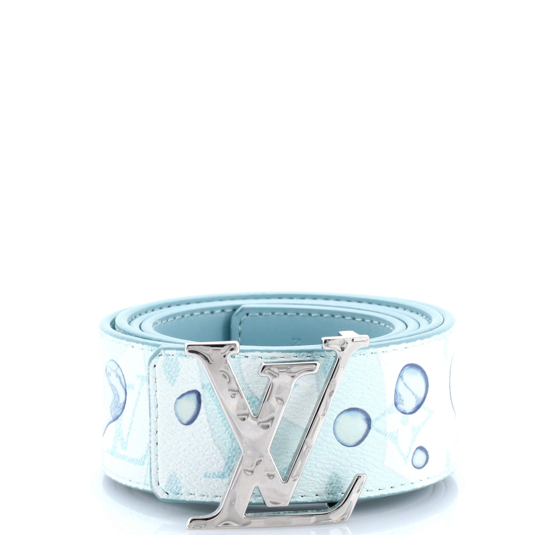 LV Initiales Reversible Belt Limited Edition Aquagarden Monogram Canvas Wide