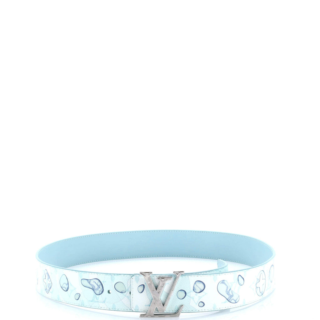 LV Initiales Reversible Belt Limited Edition Aquagarden Monogram Canvas Wide