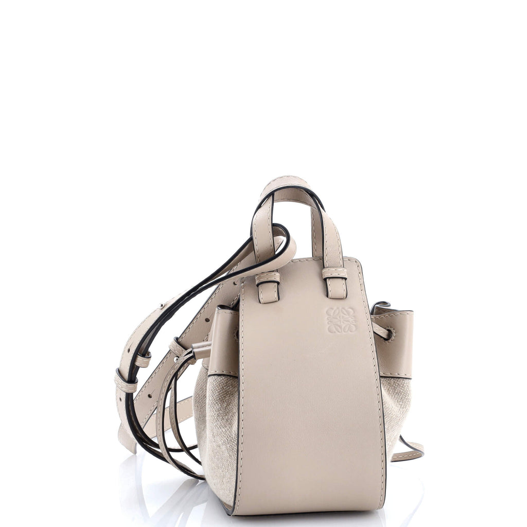 Hammock Bag Leather and Canvas Mini