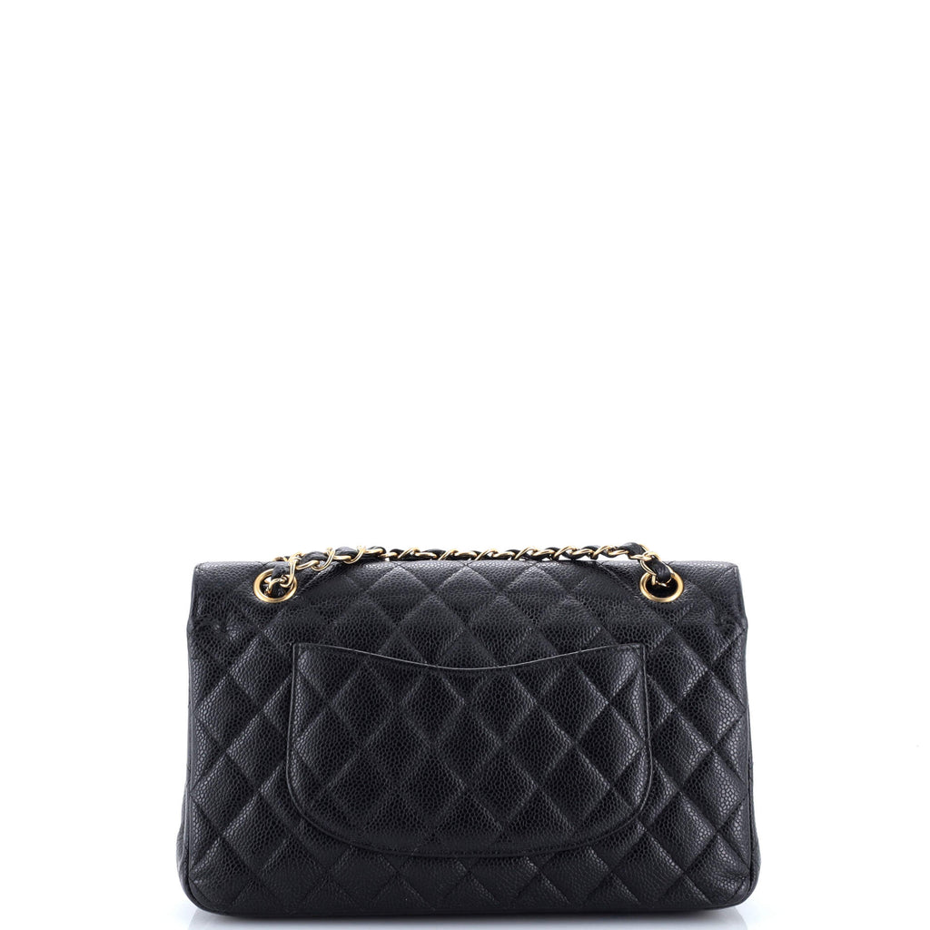 Classic Double Flap Bag Quilted Caviar Medium