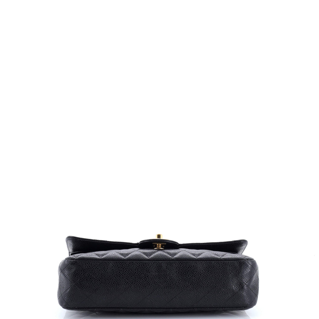 Classic Double Flap Bag Quilted Caviar Medium