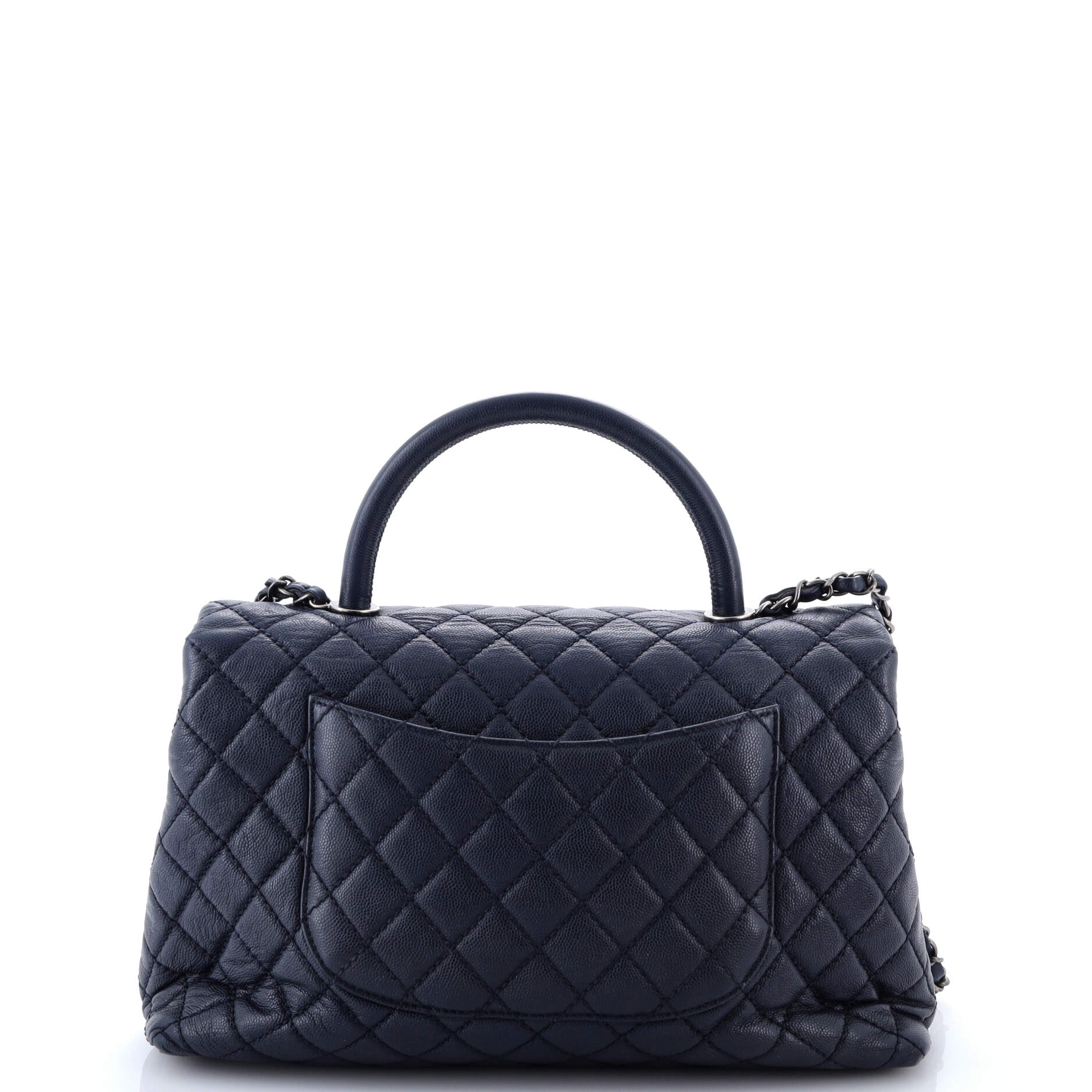 Coco Top Handle Bag Quilted Caviar Medium