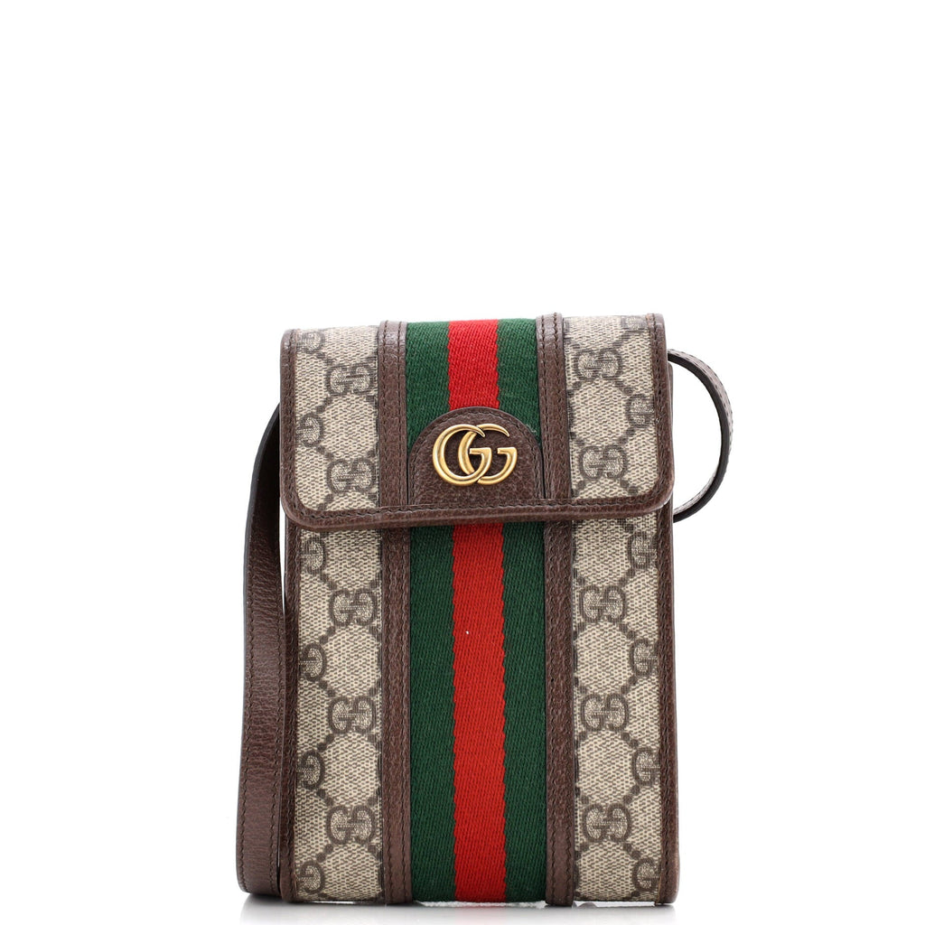 Ophidia Vertical Flap Crossbody Bag GG Coated Canvas Mini