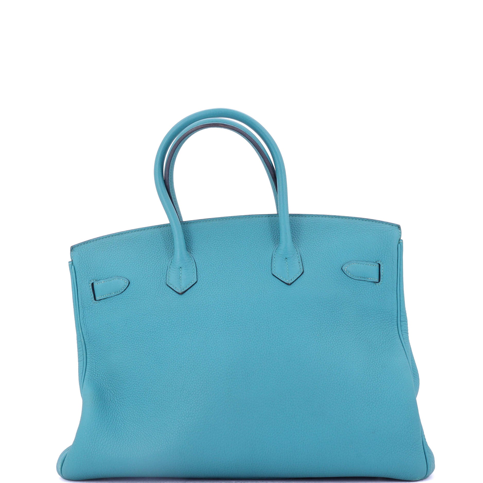 Birkin Handbag Turquoise Togo with Palladium Hardware 35