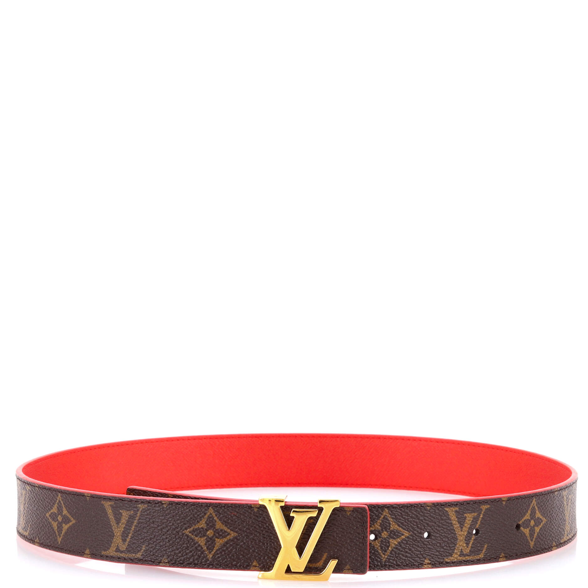 LV Initiales Reversible Belt Monogram Canvas and Leather Medium 75