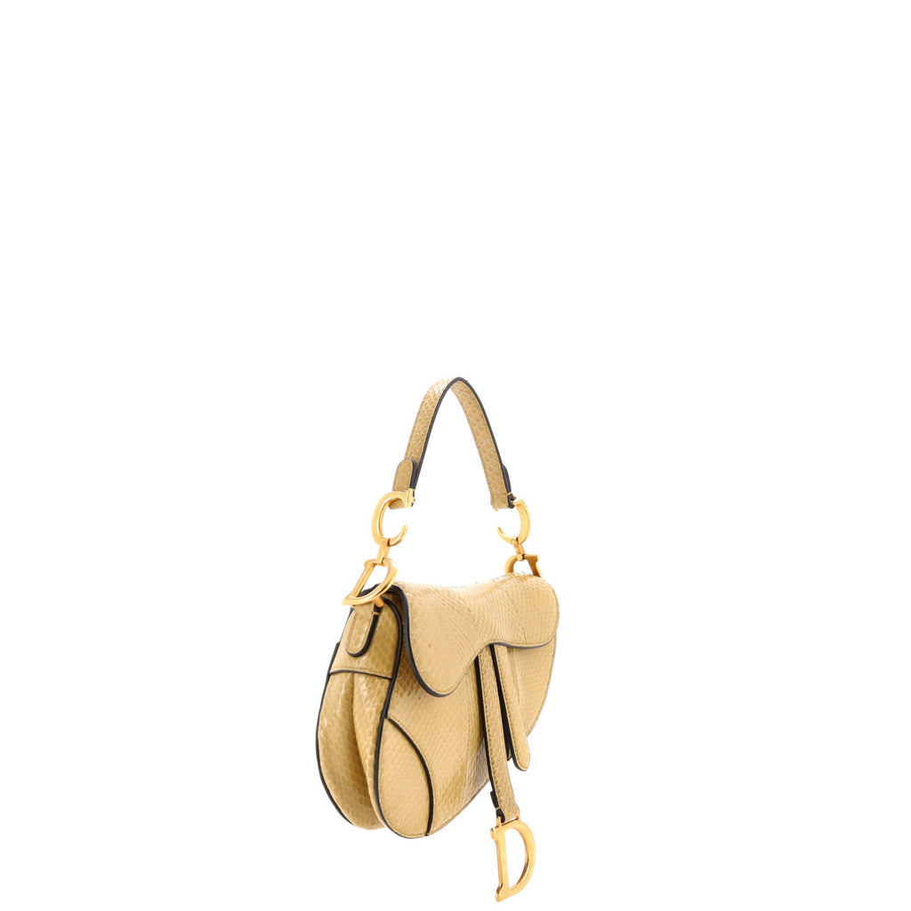 Saddle Handbag Python Mini