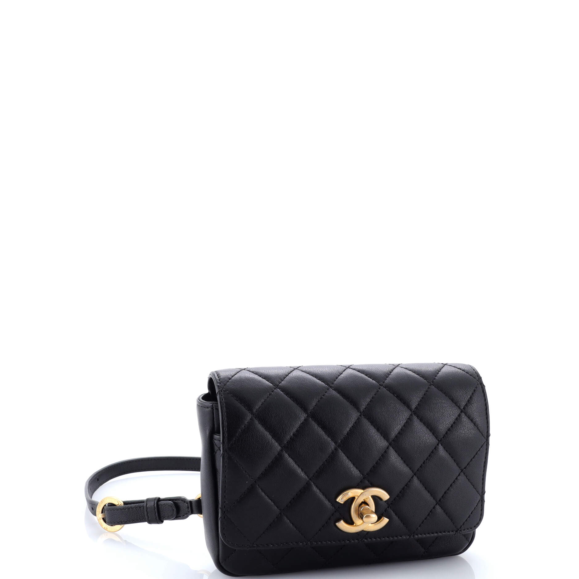 Private Affair Camellia Belt Bag Quilted Lambskin Mini