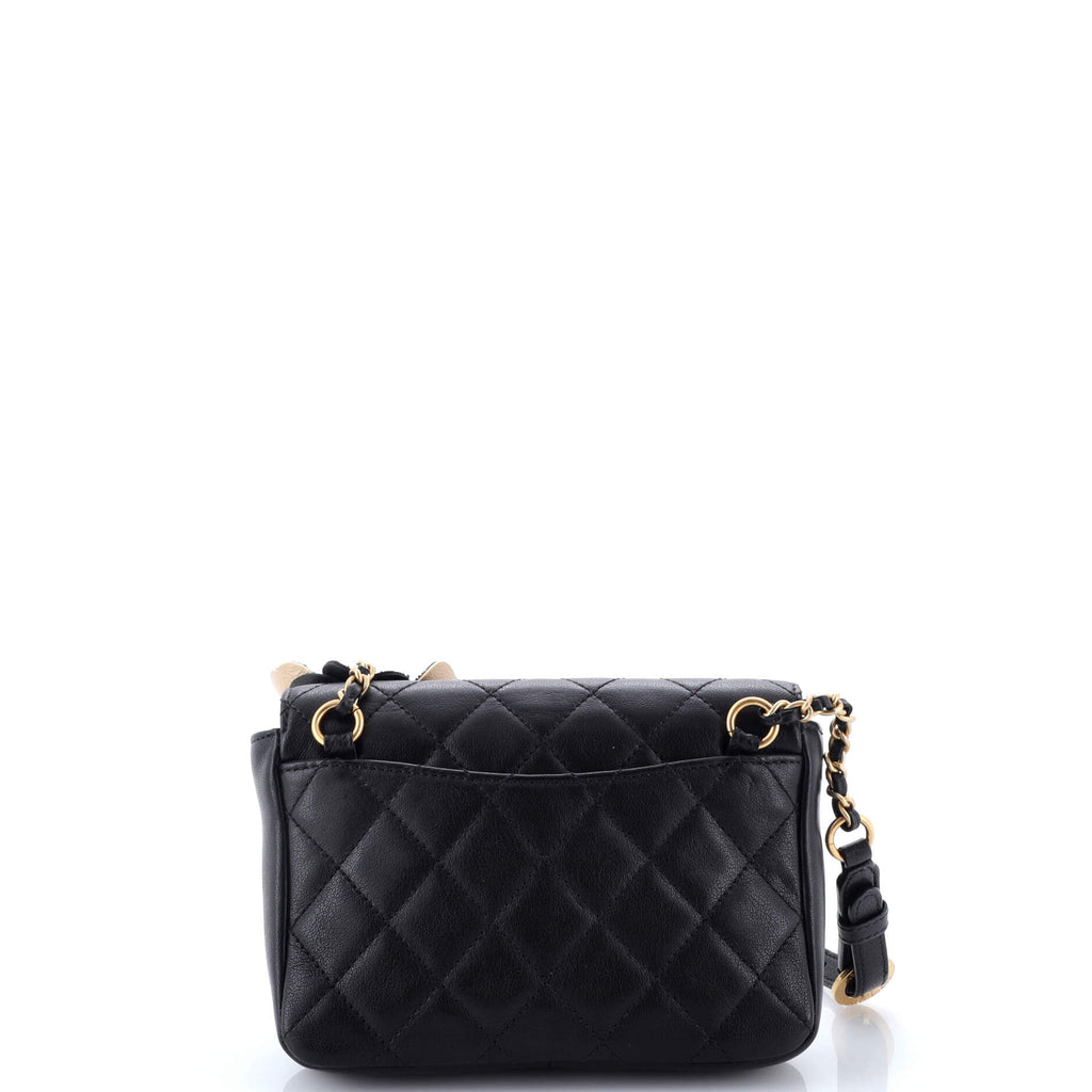 Private Affair Camellia Belt Bag Quilted Lambskin Mini