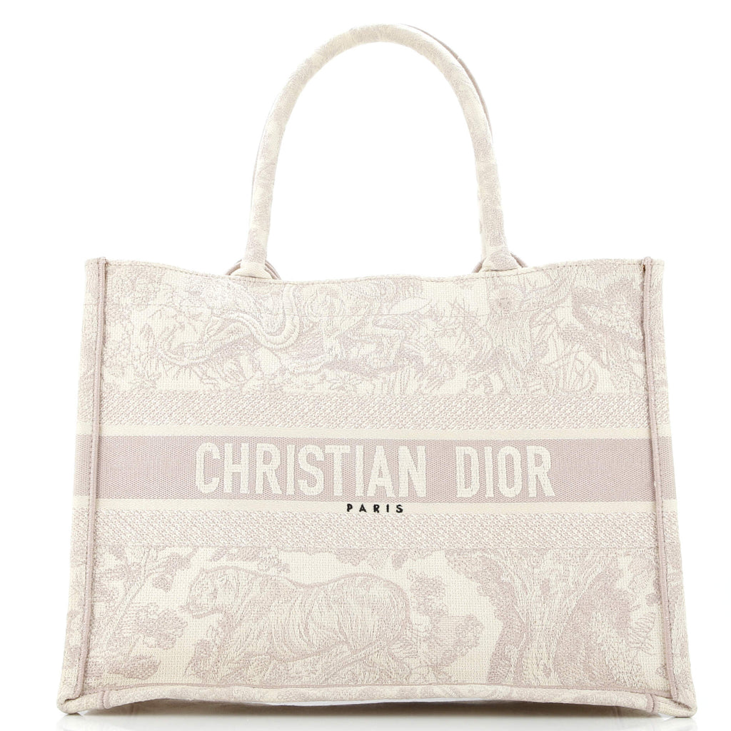 Book Tote Embroidered Canvas Medium