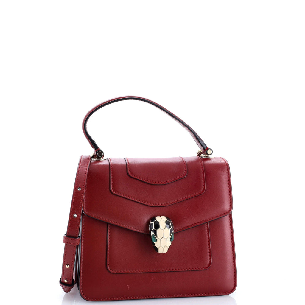 Serpenti Forever Top Handle Bag Leather Small