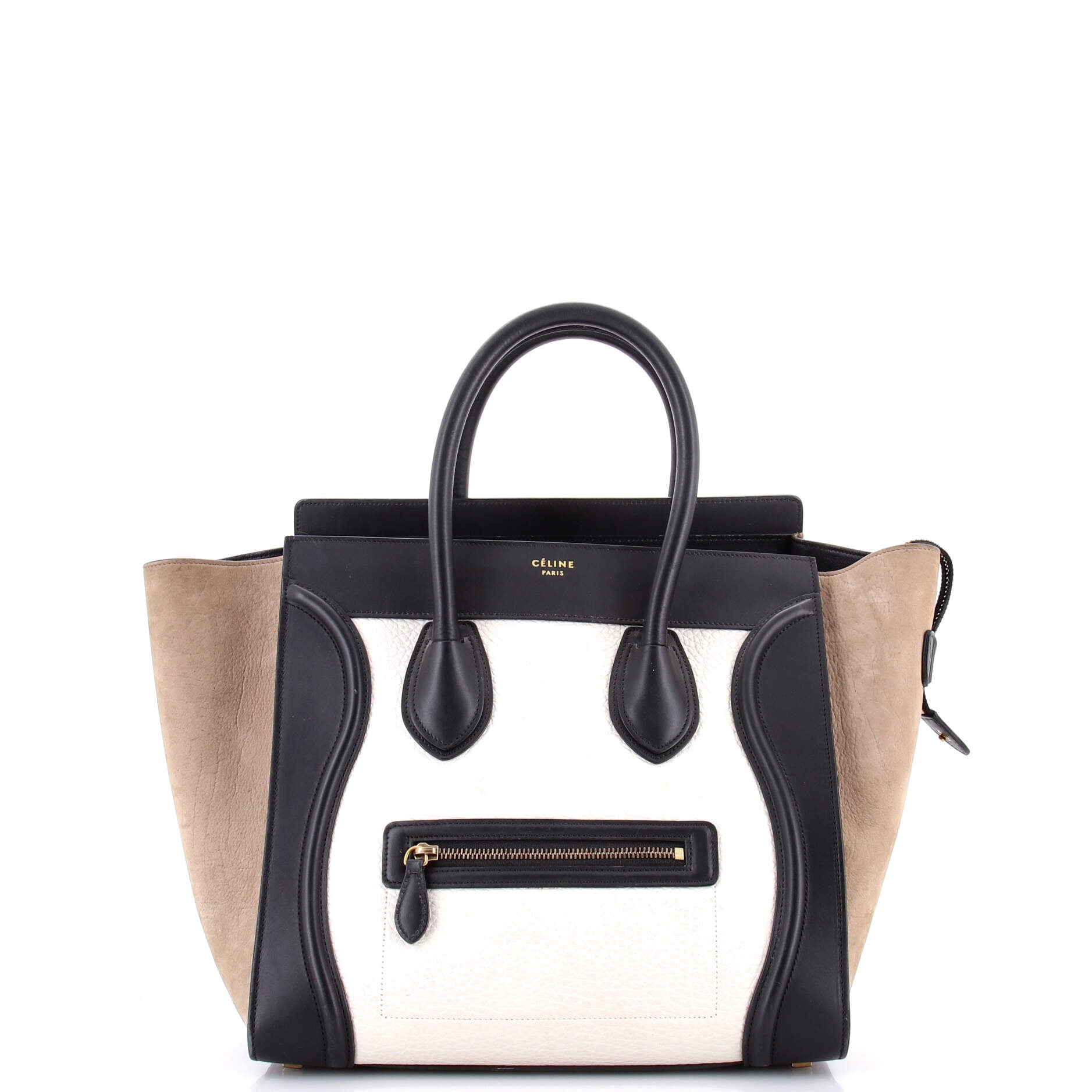 Tricolor Luggage Bag Leather Mini