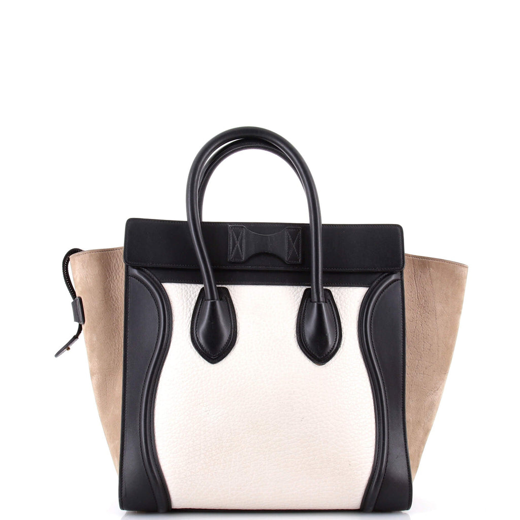 Tricolor Luggage Bag Leather Mini