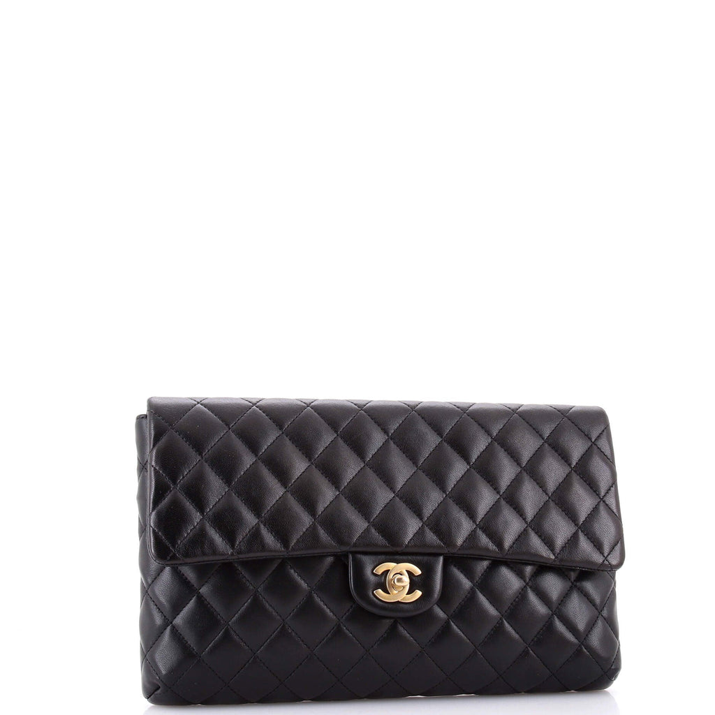 Classic Flap Clutch Quilted Lambskin
