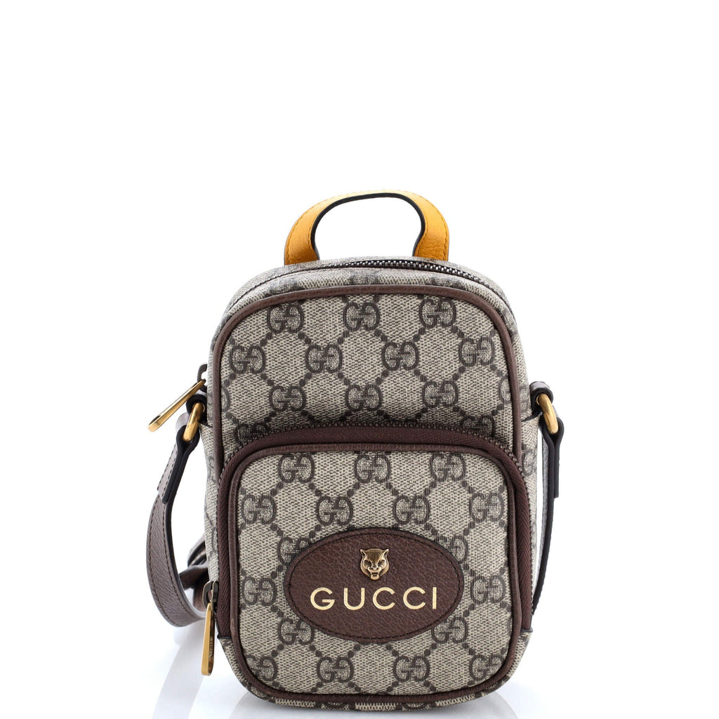 Neo Vintage Top Handle Crossbody Bag GG Coated Canvas Mini