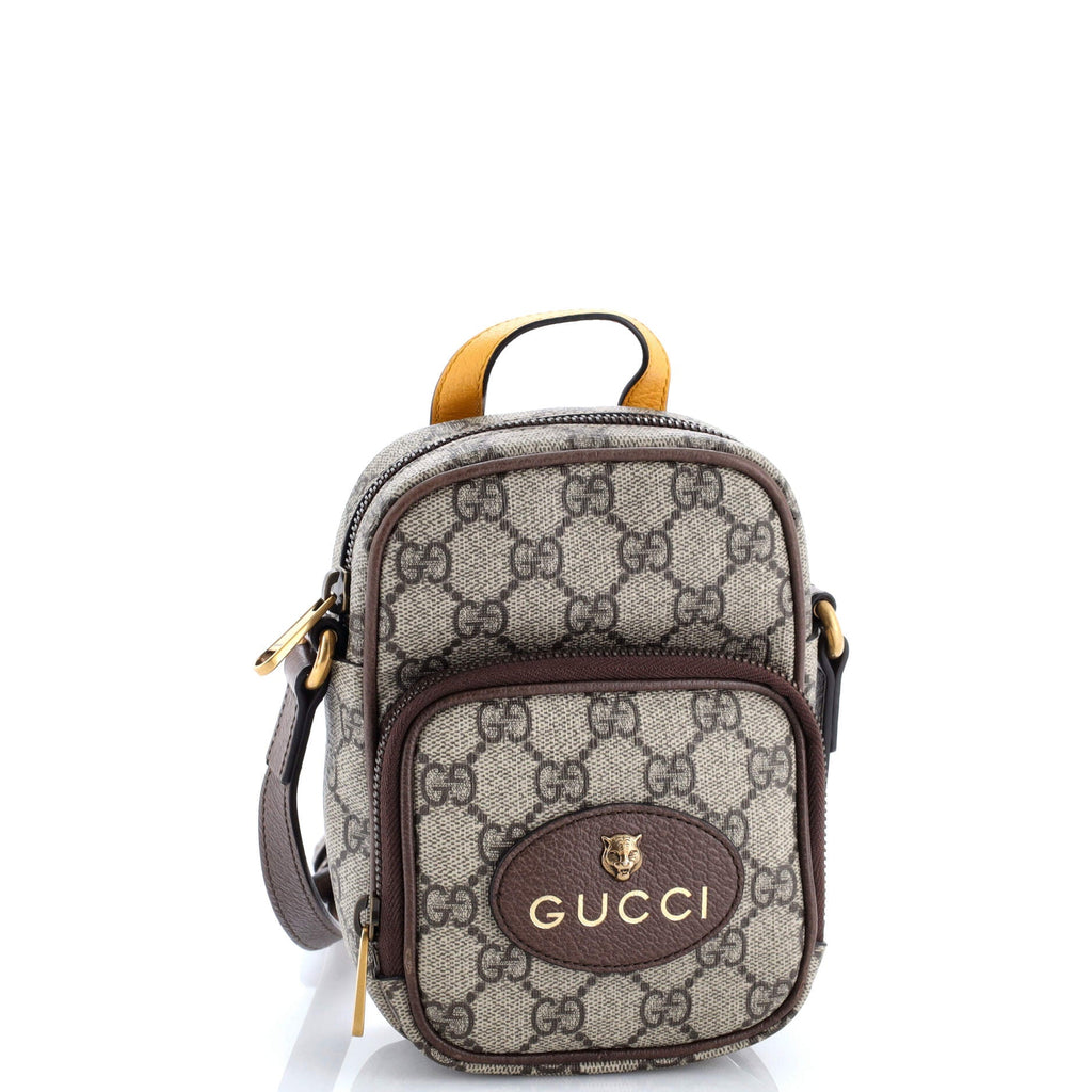 Neo Vintage Top Handle Crossbody Bag GG Coated Canvas Mini