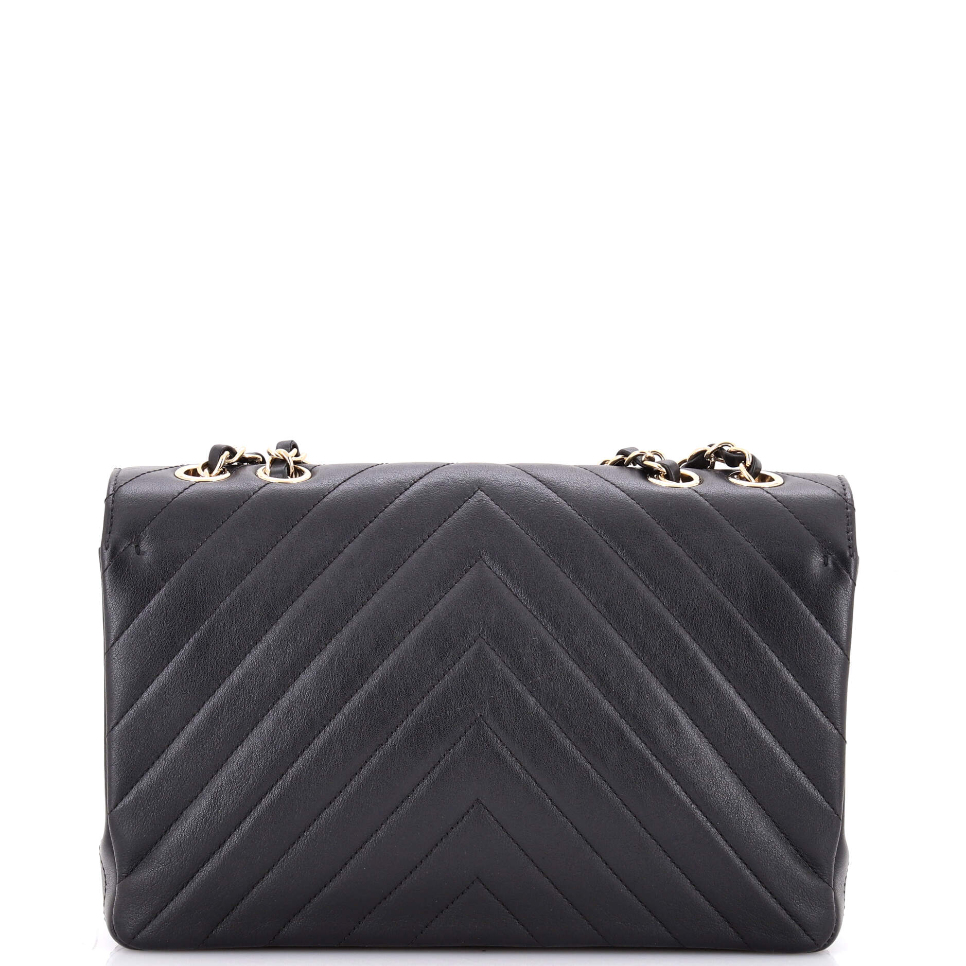 Statement Flap Bag Chevron Calfskin Medium
