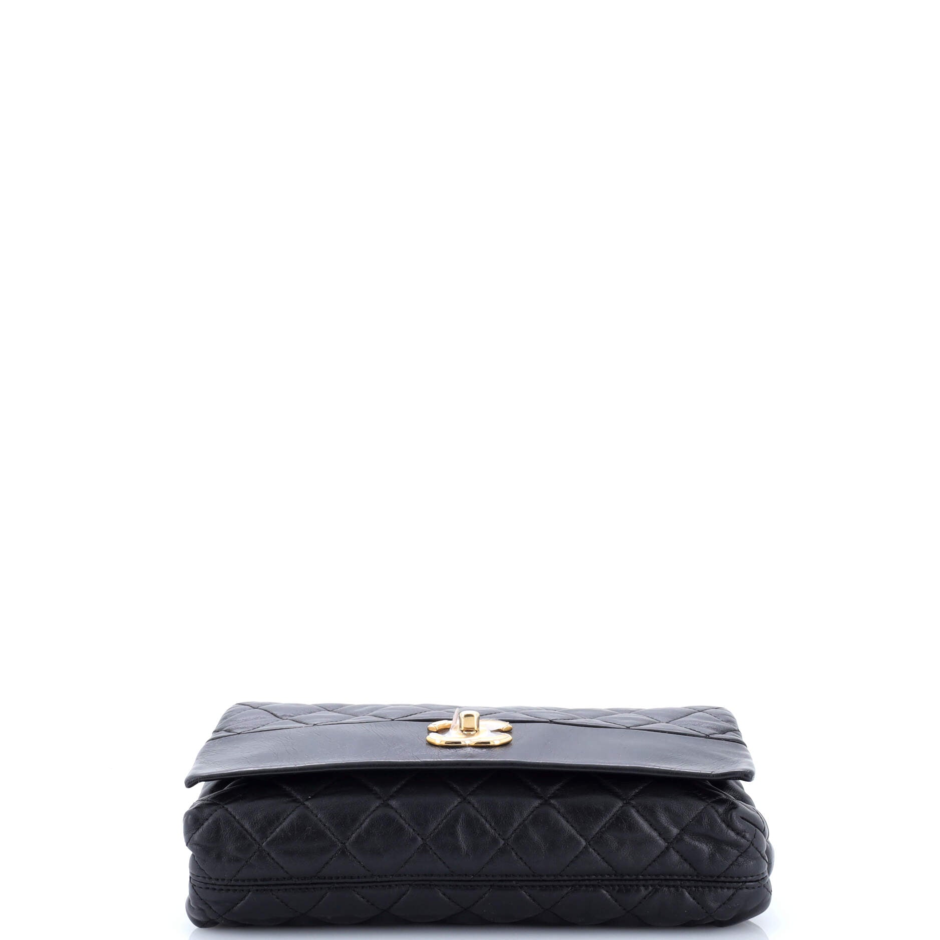 Soft Elegance Flap Bag Quilted Distressed Calfskin Medium