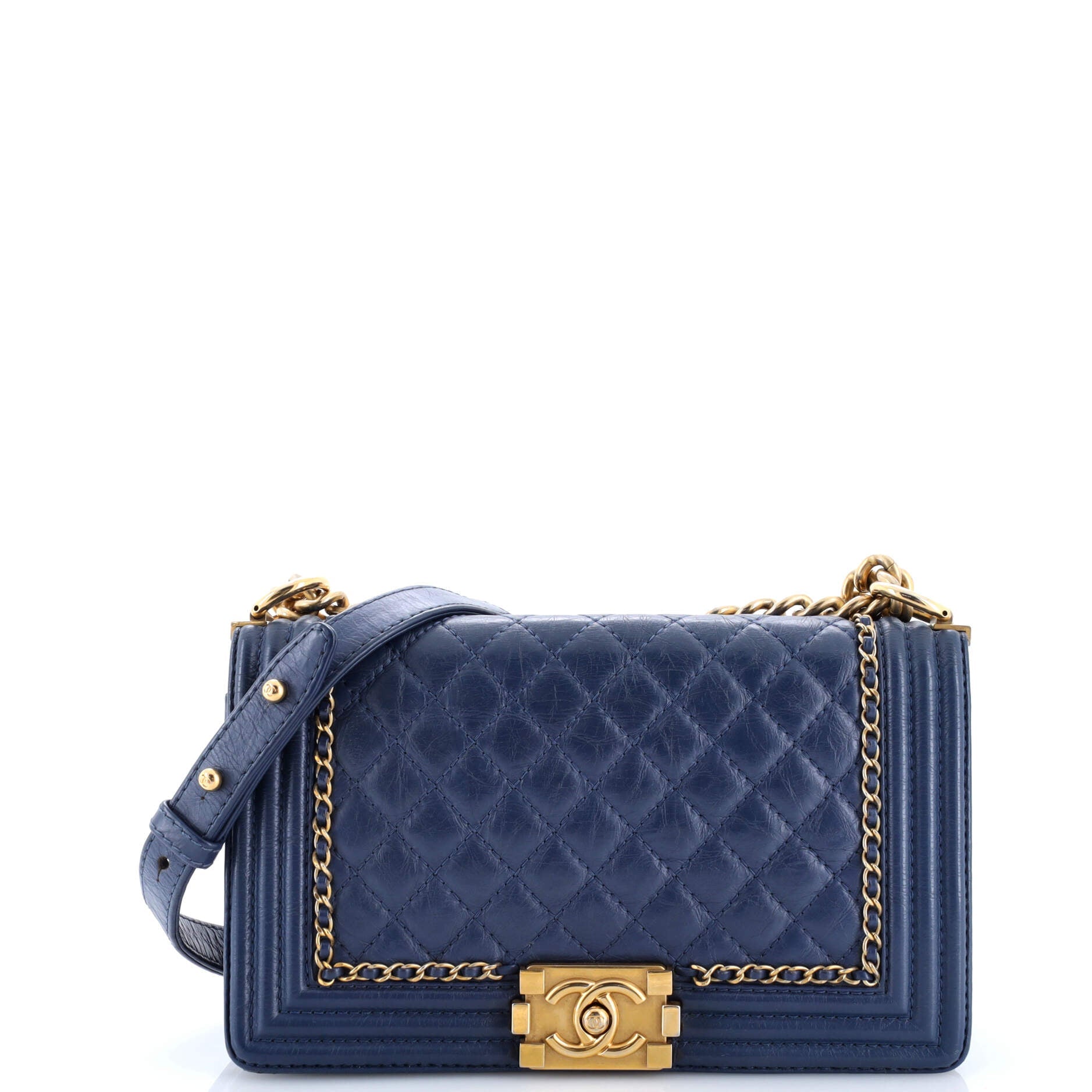 Jacket Boy Flap Bag Quilted Aged Calfskin Old Medium