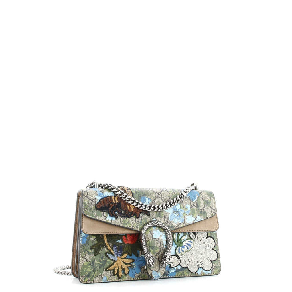 Dionysus Bag Embroidered Printed GG Coated Canvas Small