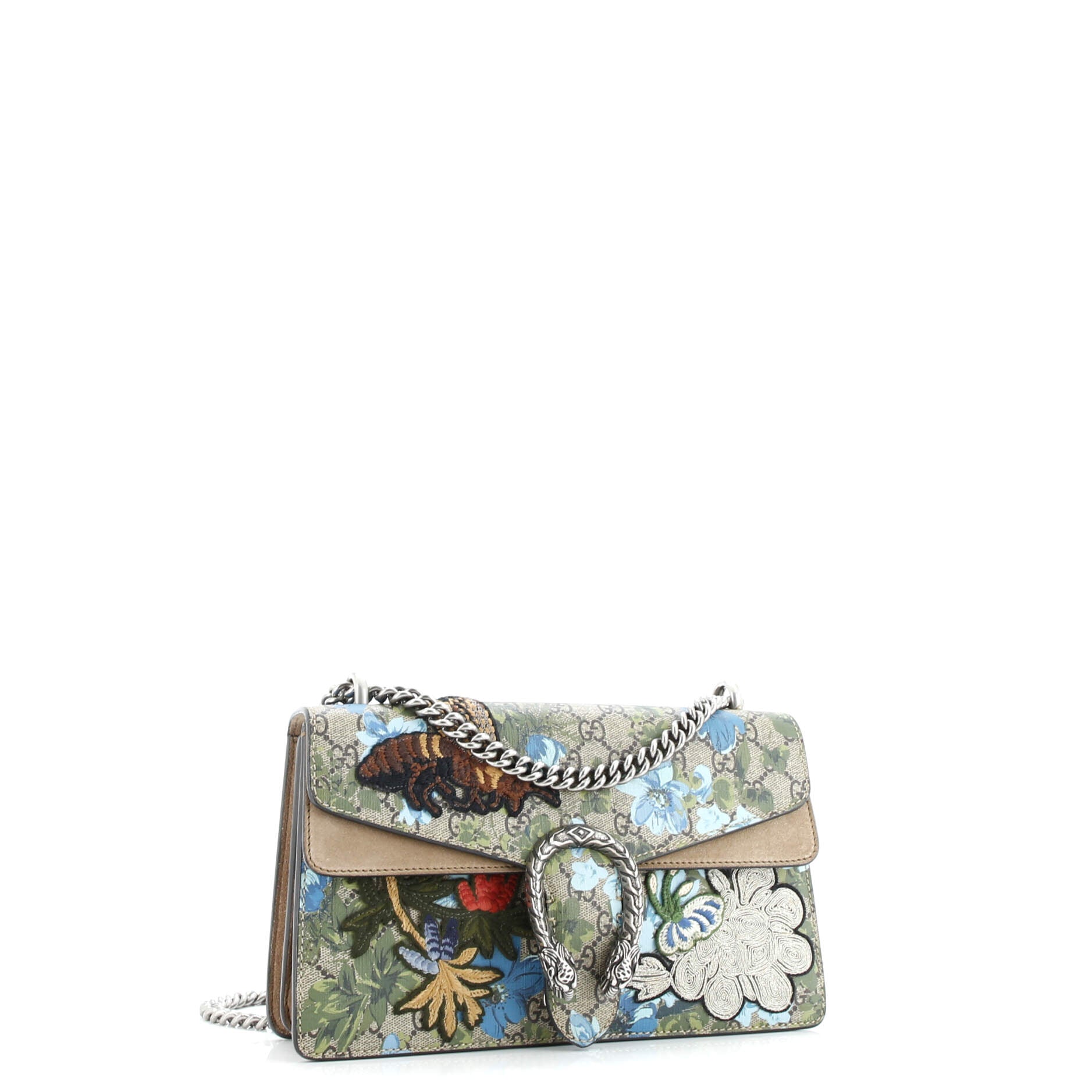 Dionysus Bag Embroidered Printed GG Coated Canvas Small