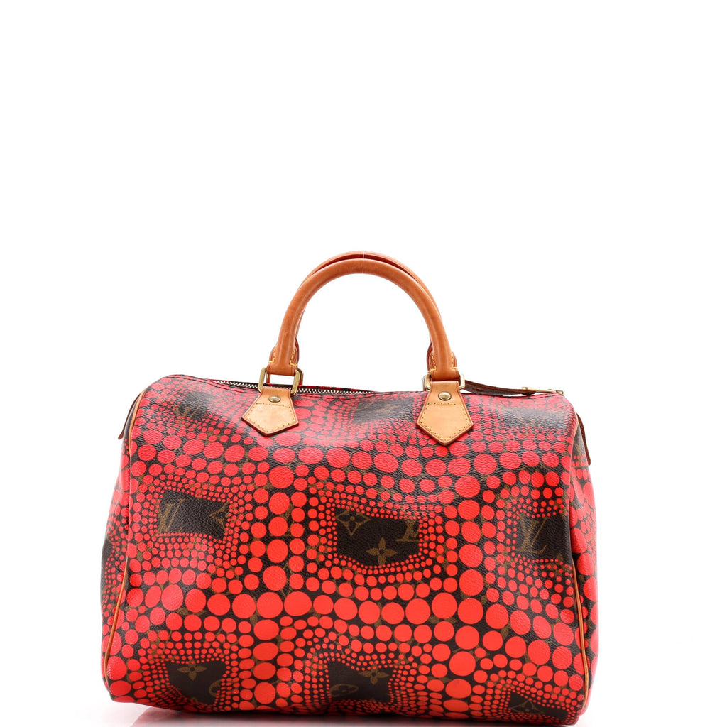 Speedy Handbag Limited Edition Kusama Town Monogram Canvas 30