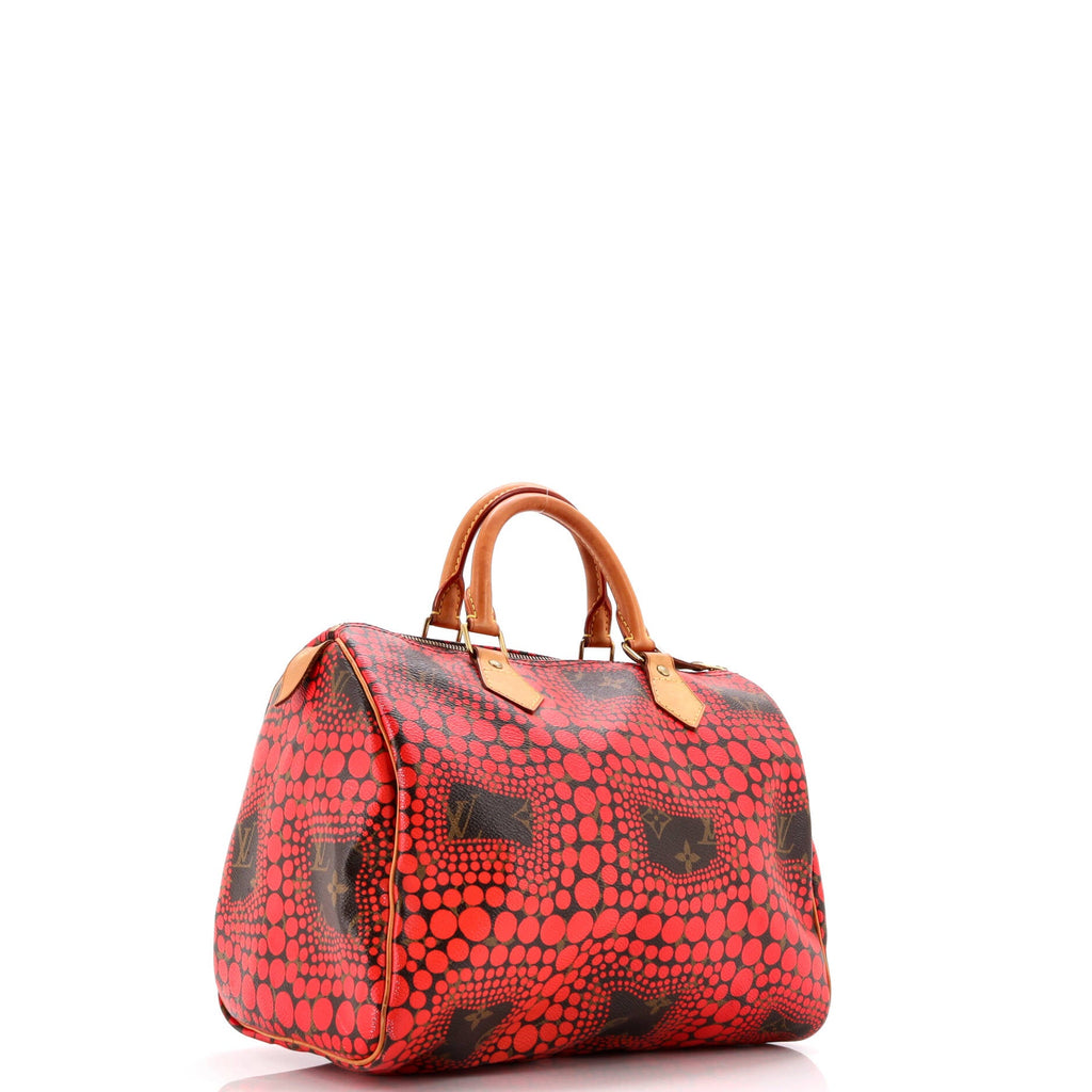 Speedy Handbag Limited Edition Kusama Town Monogram Canvas 30