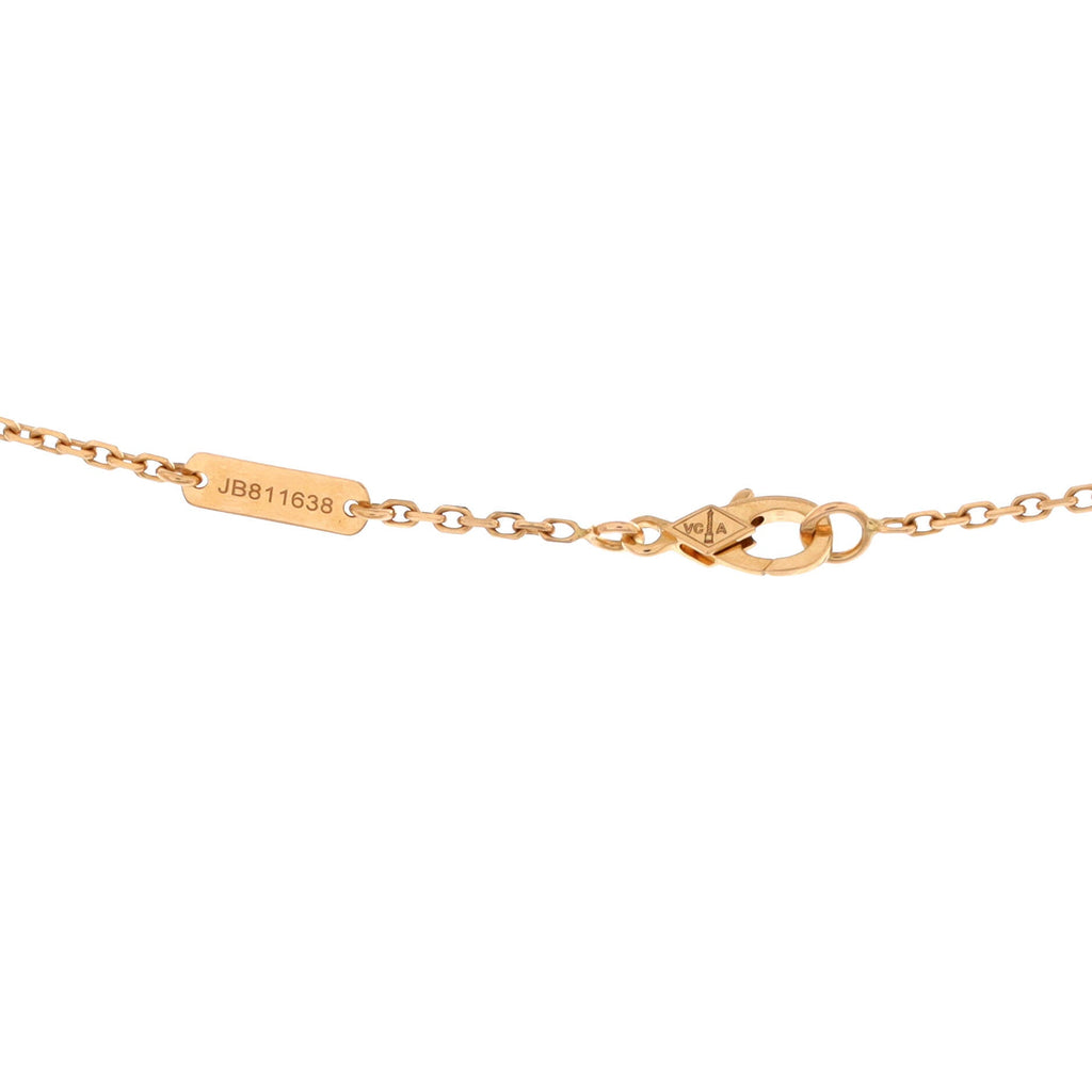 Frivole Pendant Necklace 18K Rose Gold with Pave Diamonds Small