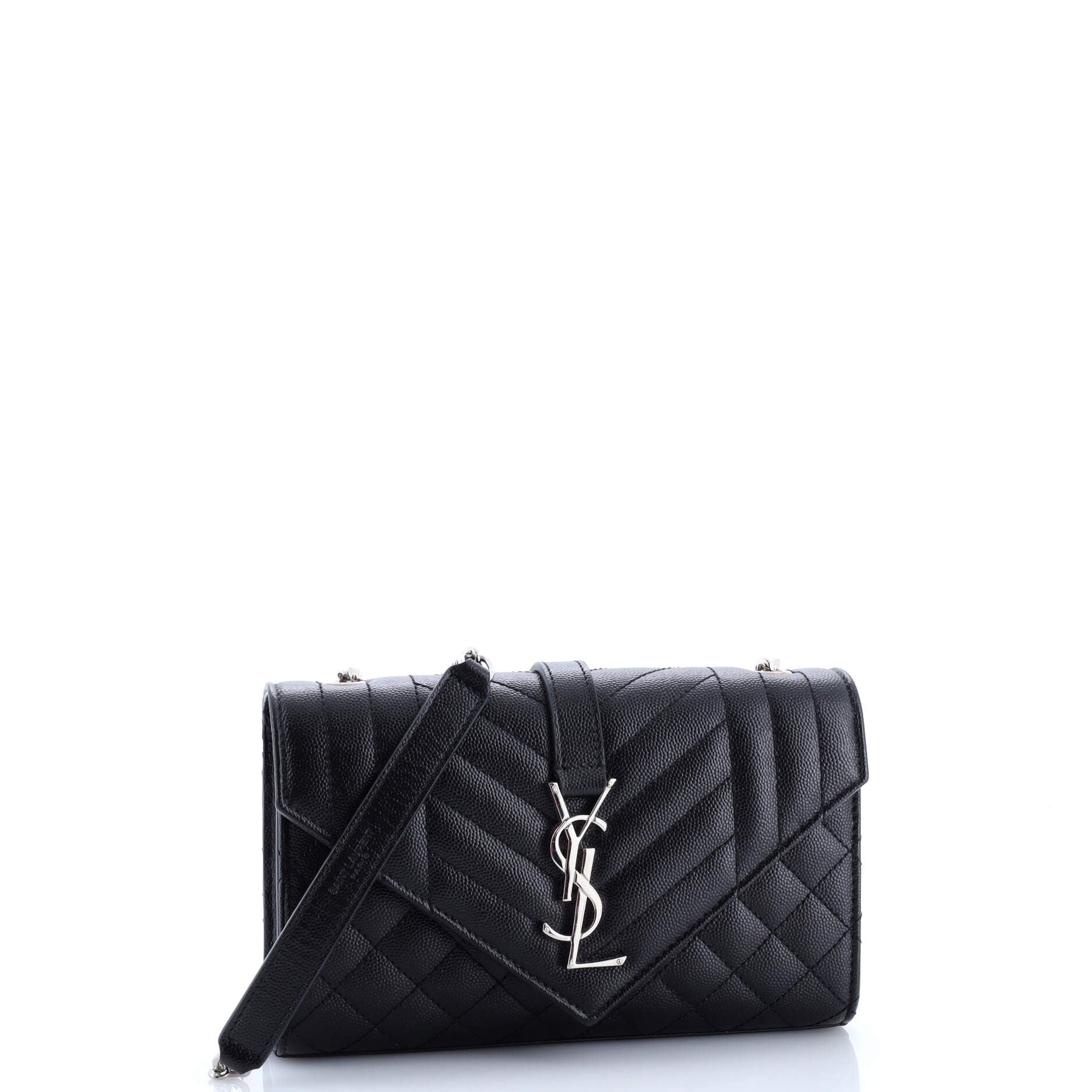 Classic Monogram Envelope Satchel Mixed Matelasse Leather Small