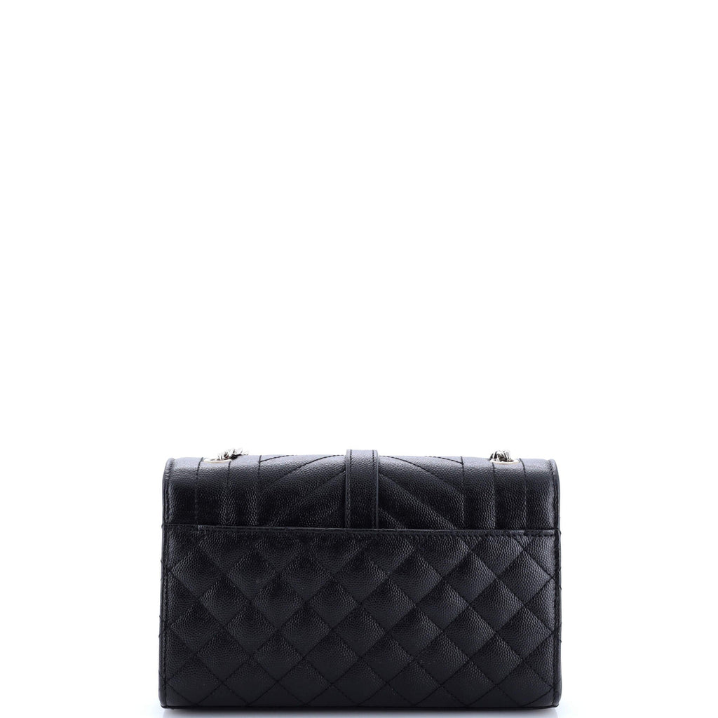 Classic Monogram Envelope Satchel Mixed Matelasse Leather Small