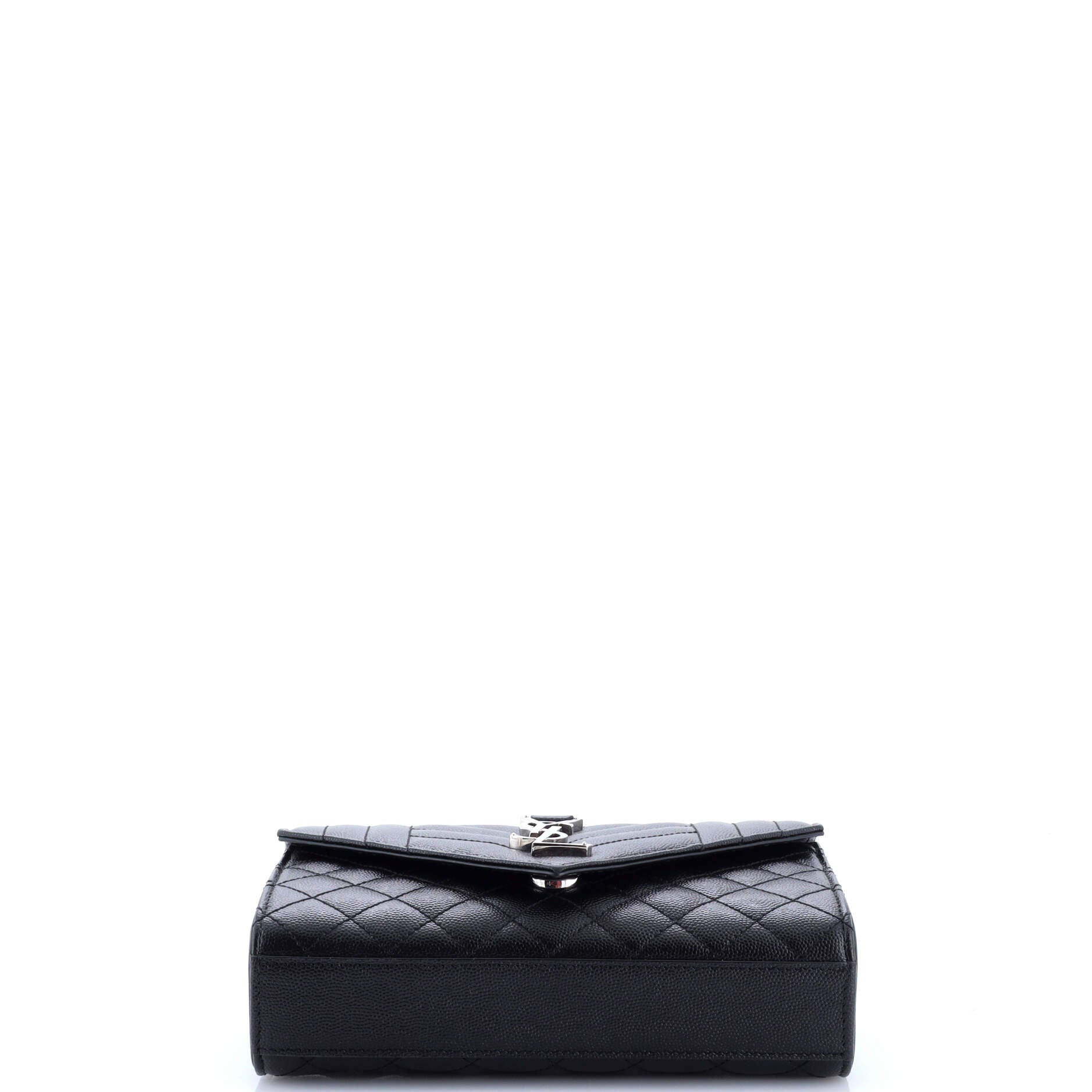 Classic Monogram Envelope Satchel Mixed Matelasse Leather Small