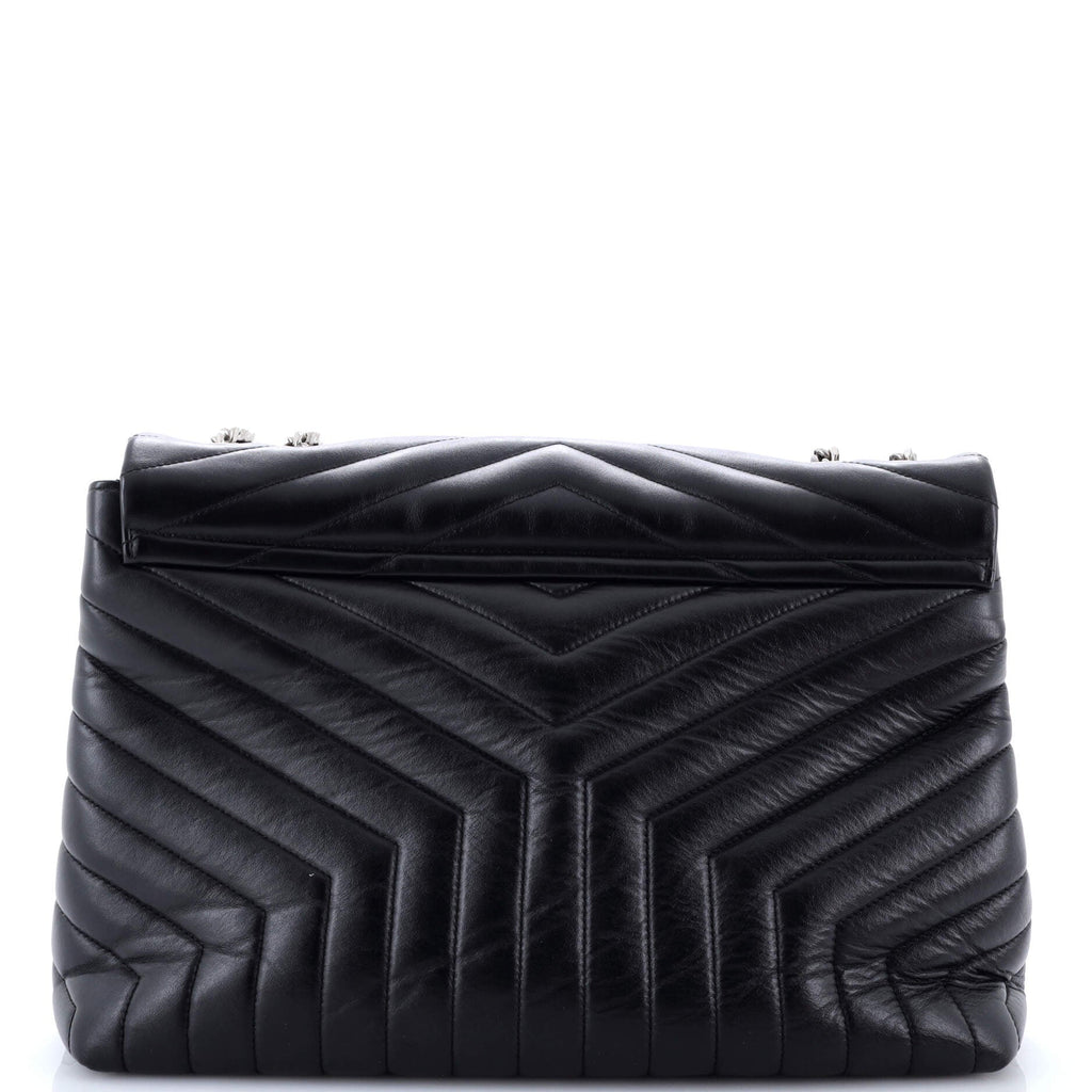Loulou Shoulder Bag Matelasse Chevron Leather Large