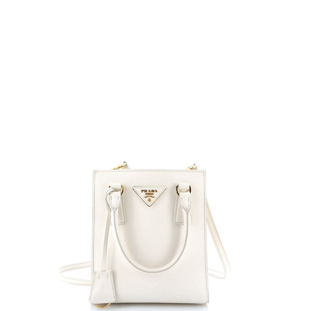 Convertible Open Tote Saffiano Leather Mini
