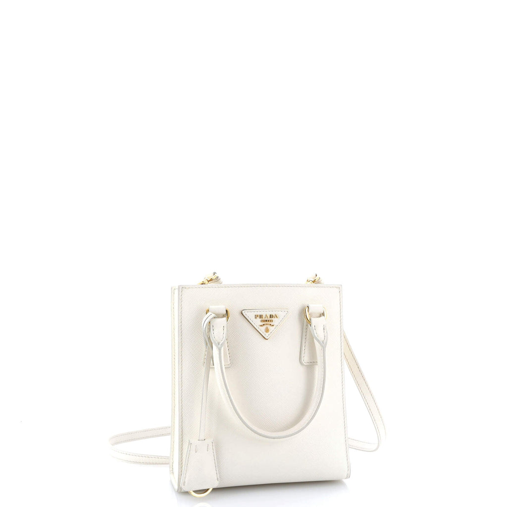 Convertible Open Tote Saffiano Leather Mini