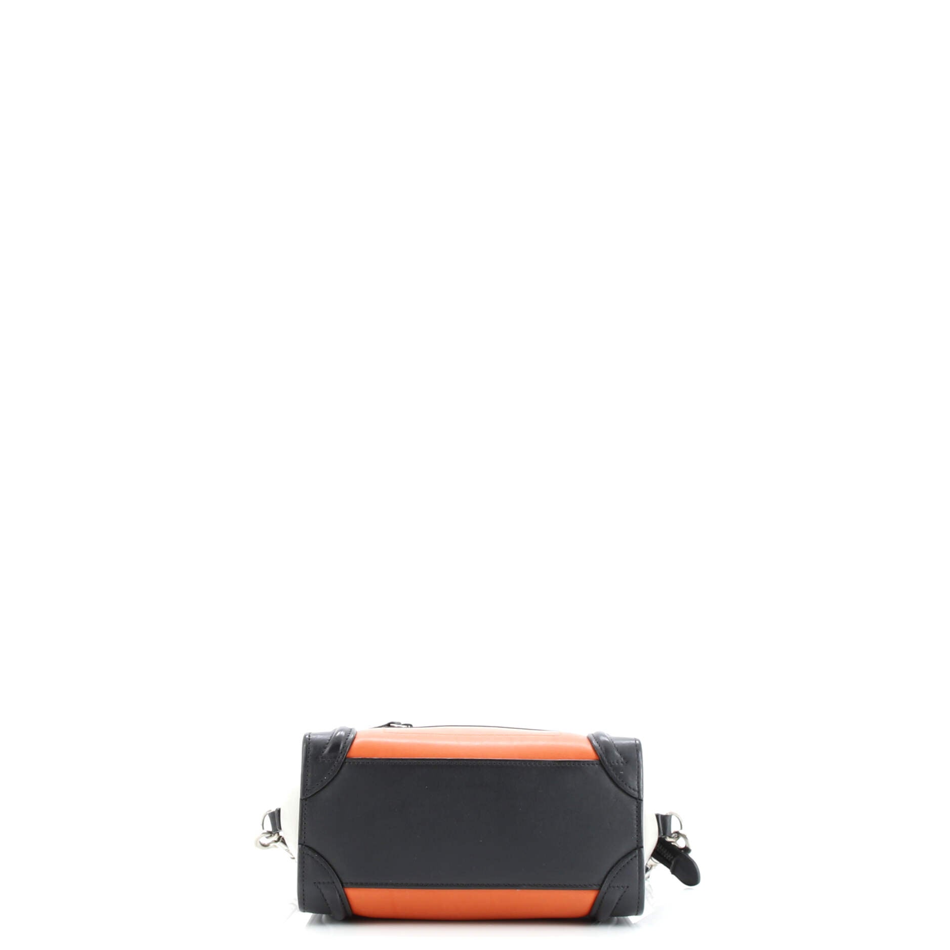 Tricolor Luggage Bag Leather Nano