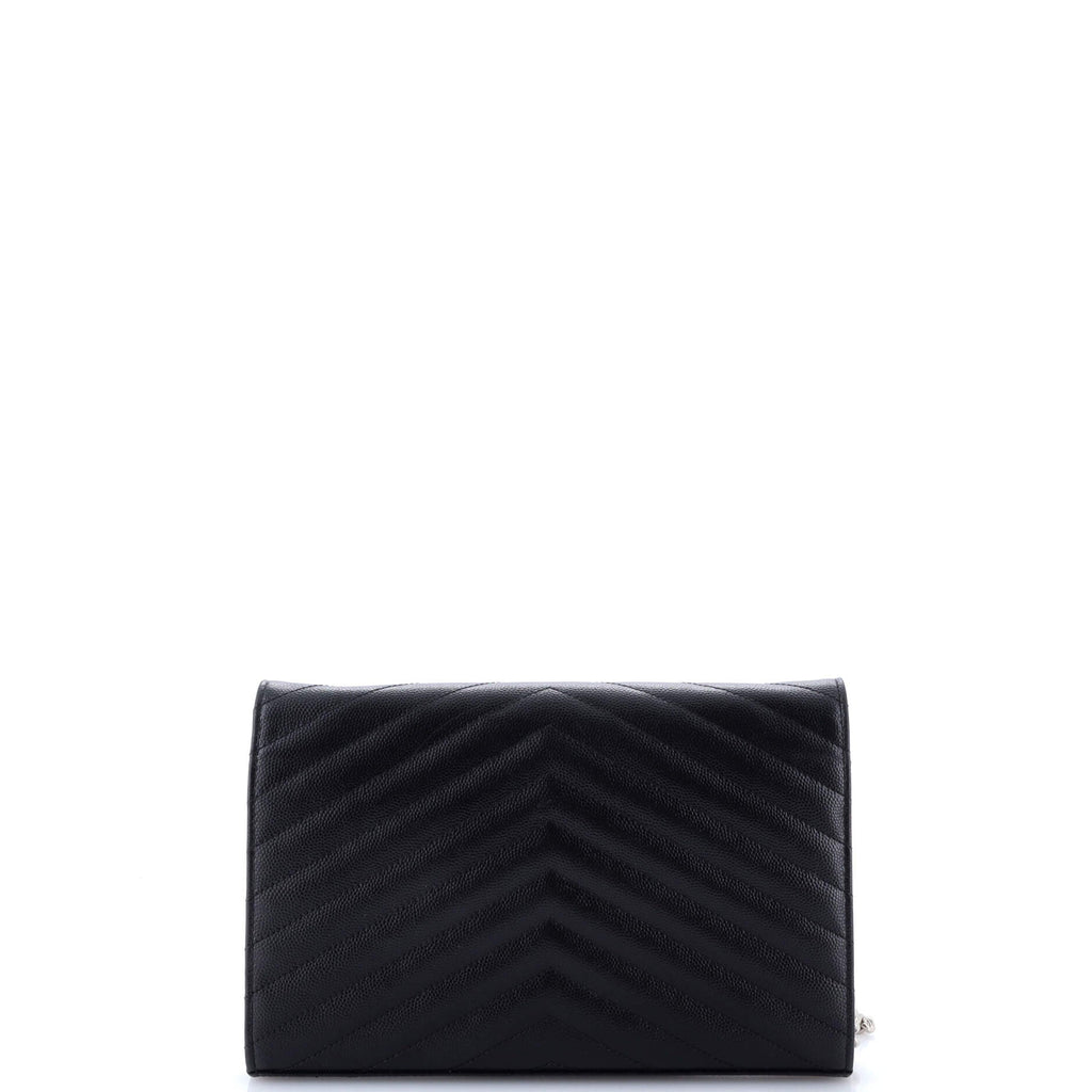 Classic Monogram Wallet on Chain Matelasse Chevron Leather Medium